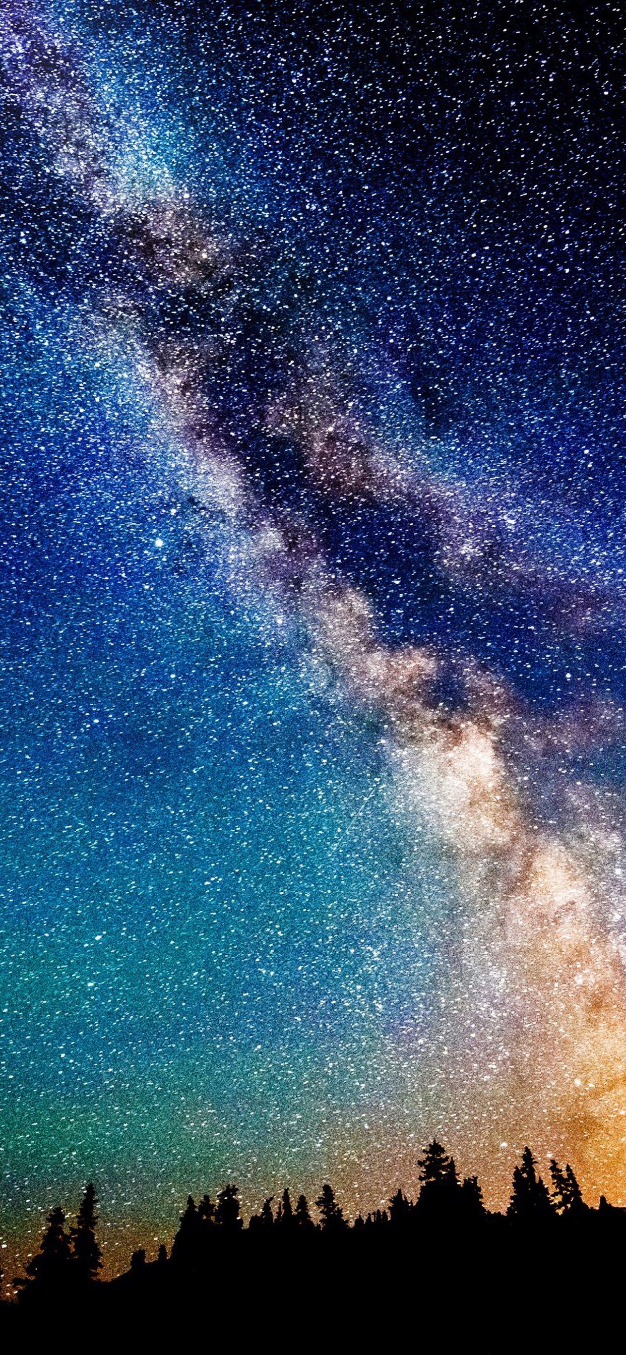 Via Lattea cielo notturno stellato, 1242x2688 Full HD Verticale, iPhone