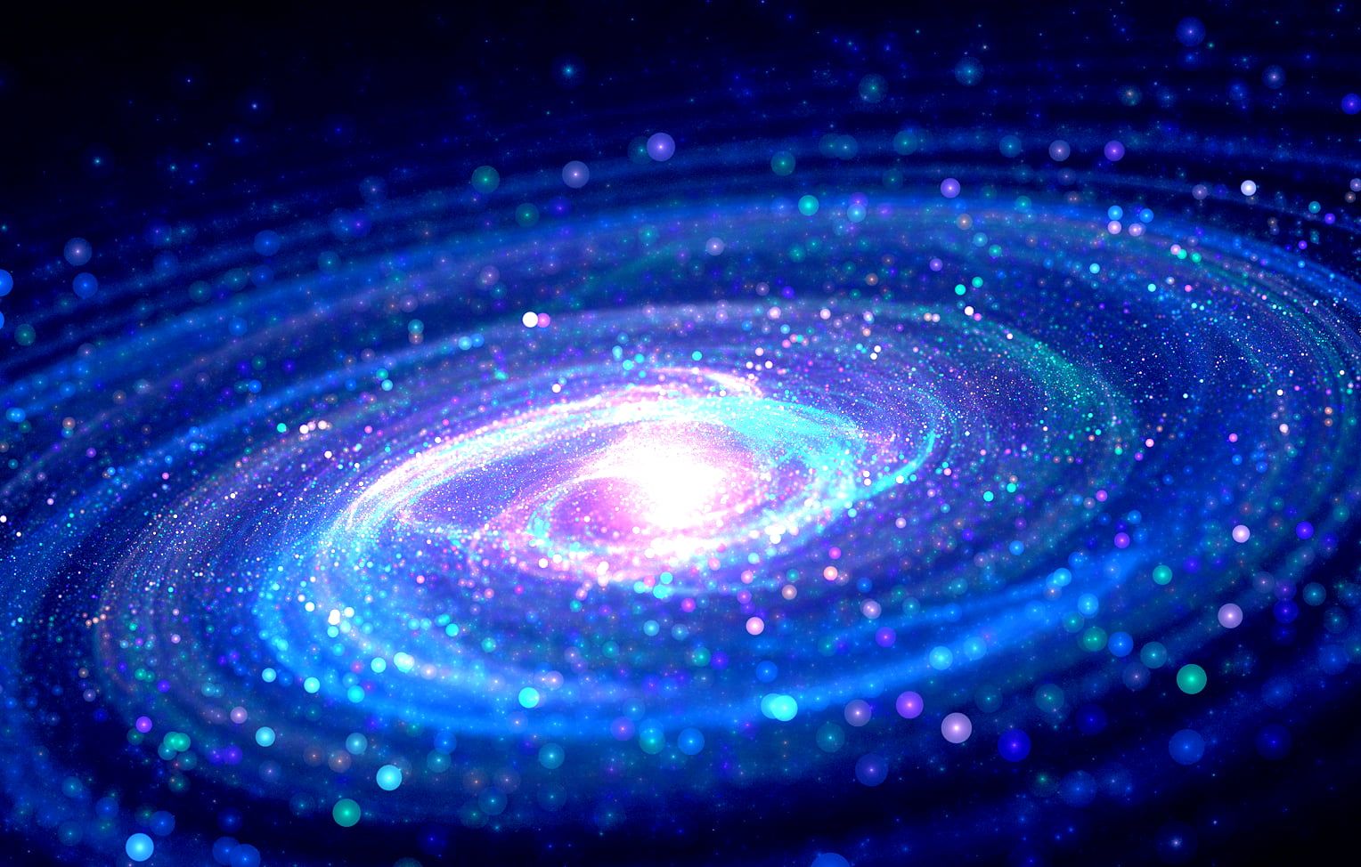 Galassia spirale blu luminosa, 1528x974 720p, Laptop