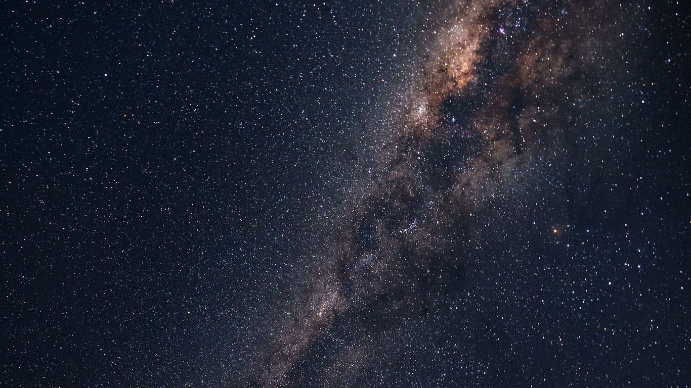 Via Lattea cielo stellato notturno, 1366x768 HD, Desktop