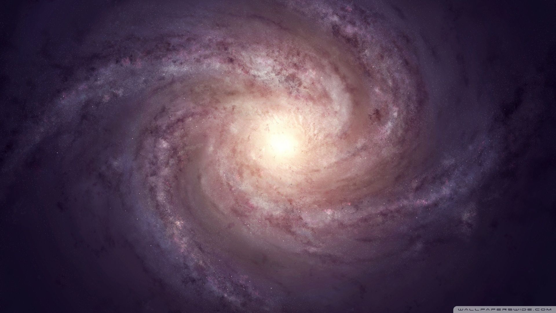 Galassia a spirale, viola e bianco, 1920x1080 Full HD, Laptop