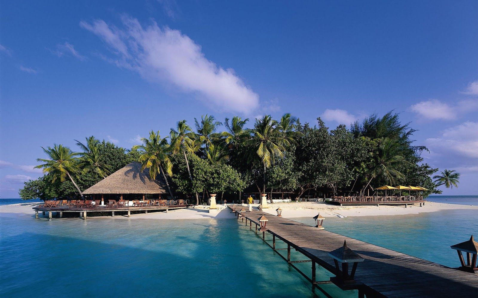 Isola tropicale con palafitte, 1600x1000 900p, Monitor Gaming