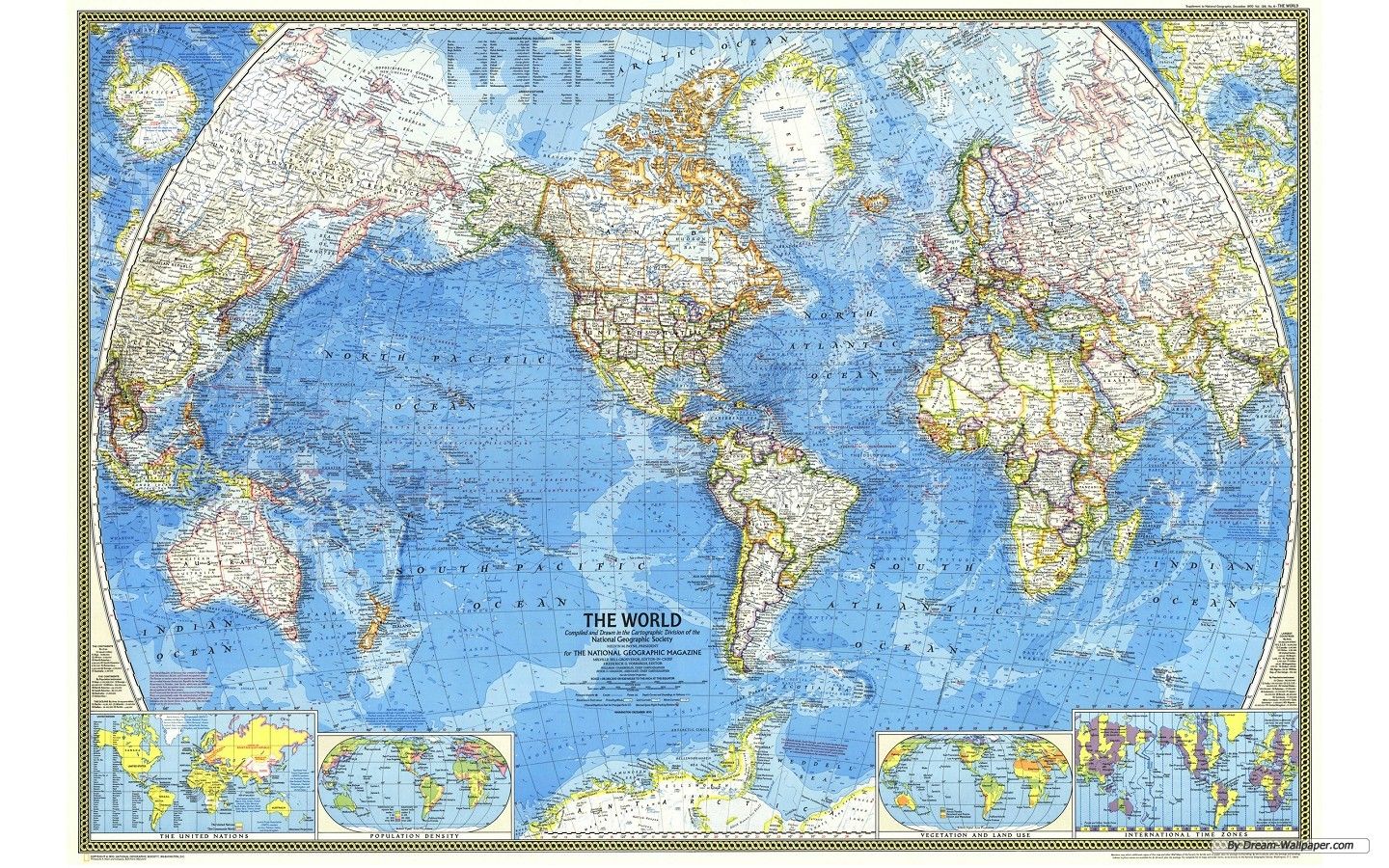 Mappa del mondo vintage, 1440x900 HD, Desktop
