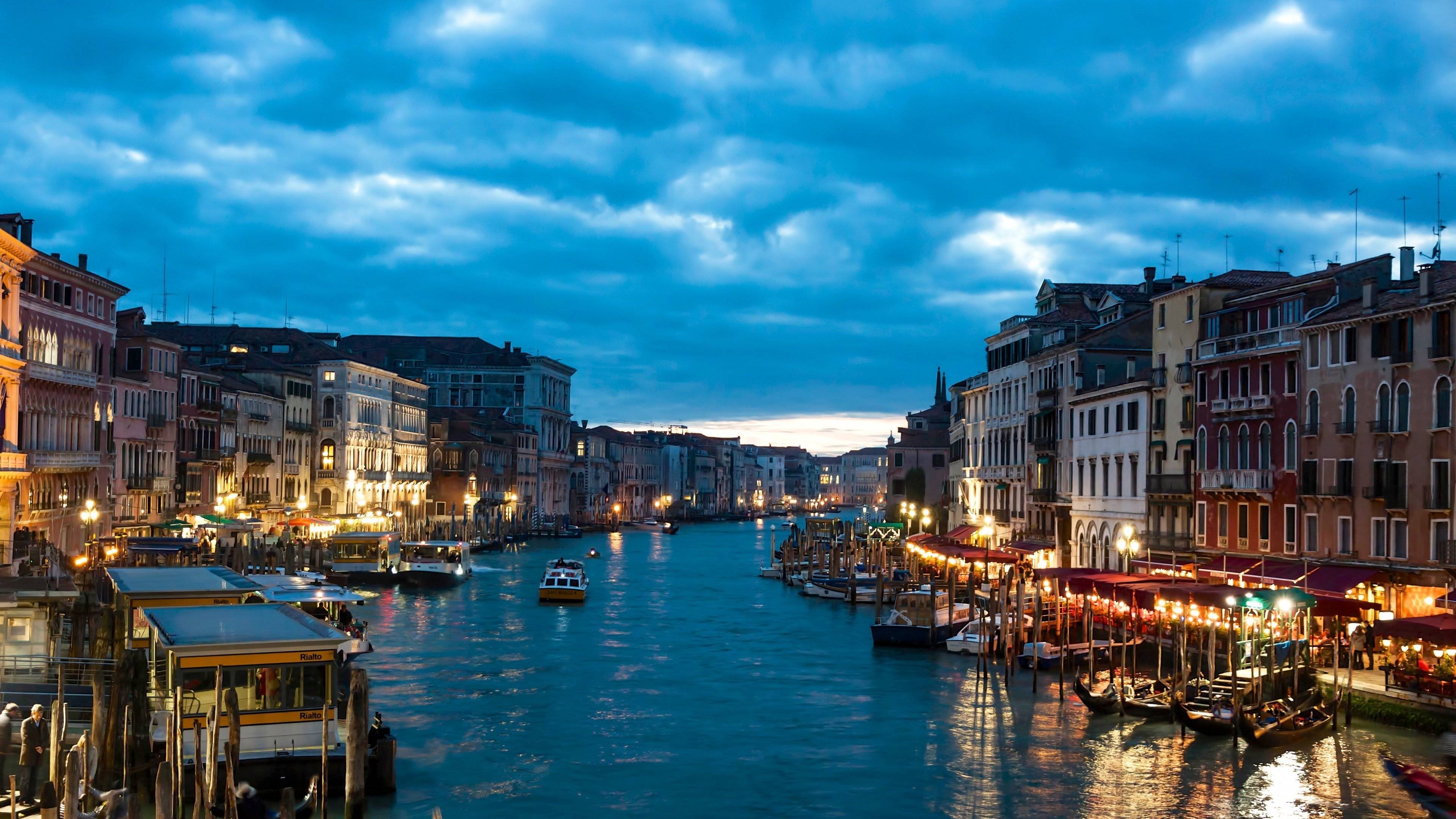 Canal Grande Venezia sera, 3840x2160 4K, PC Desktop