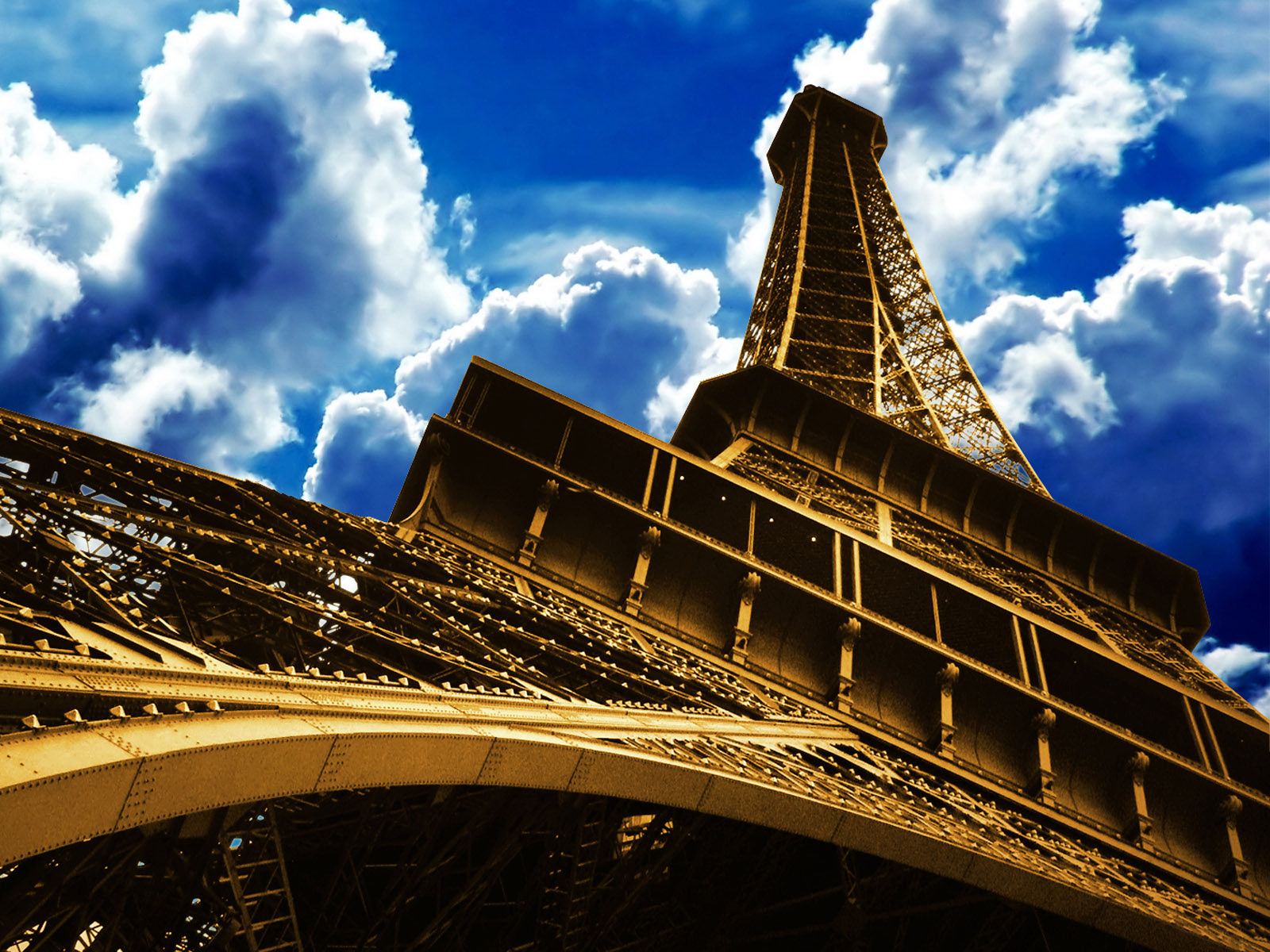 Torre Eiffel Parigi cielo, monumento, 1600x1200 HD, Desktop