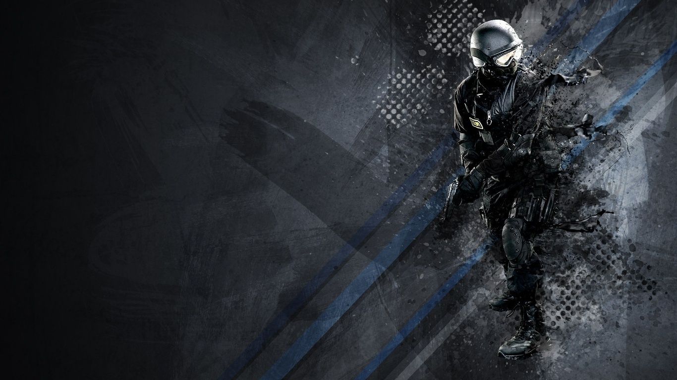 Poliziotto tattico astratto grigio, 1366x768 720p, iMac