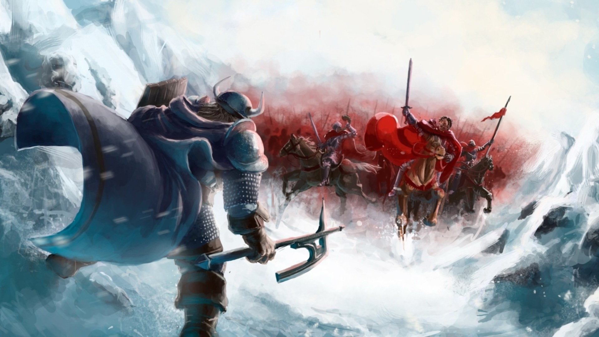 Vichinghi combattimento neve, 1920x1080 1080p, Desktop