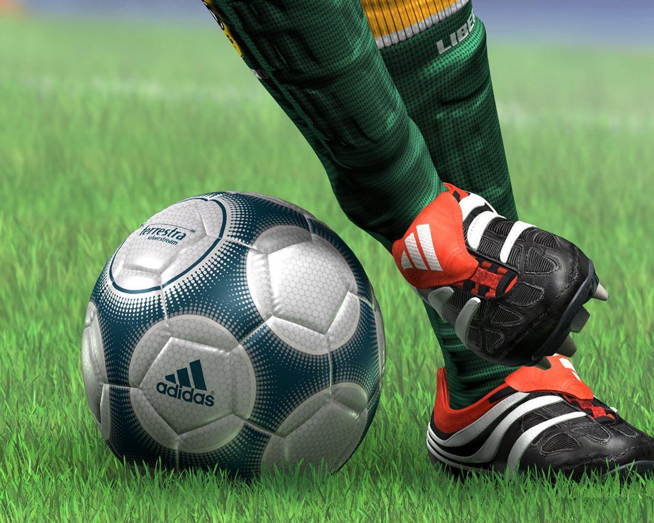 Pallone Adidas calcio erba, tre strisce, 1280x1024 720p, PC