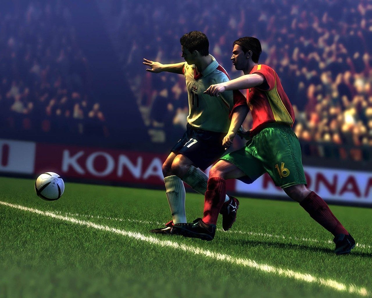 Pallone da calcio sul prato, 1024x768 HD, iMac