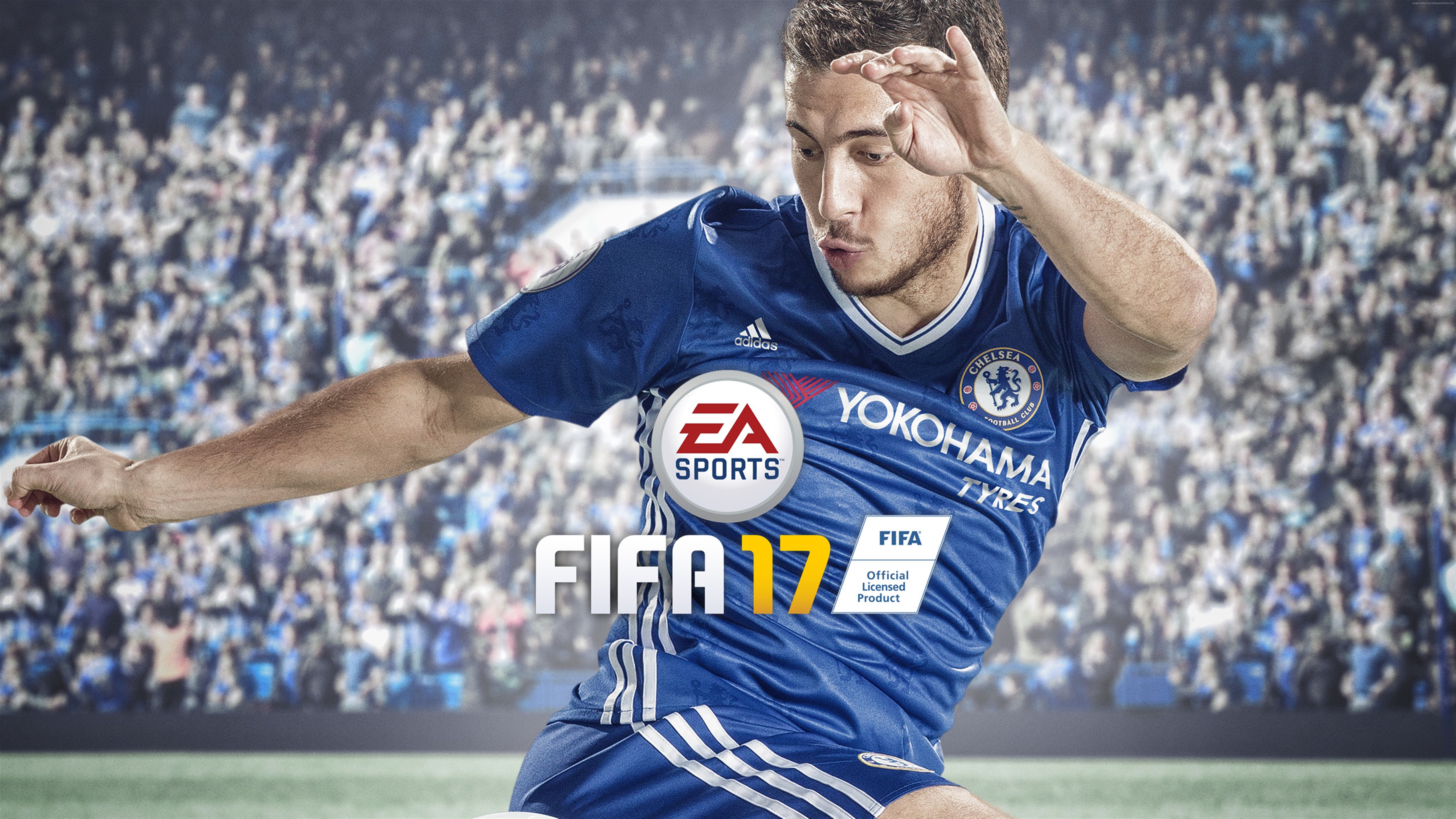 Eden Hazard FIFA 17, 8000x4500 UHD, PC 4K