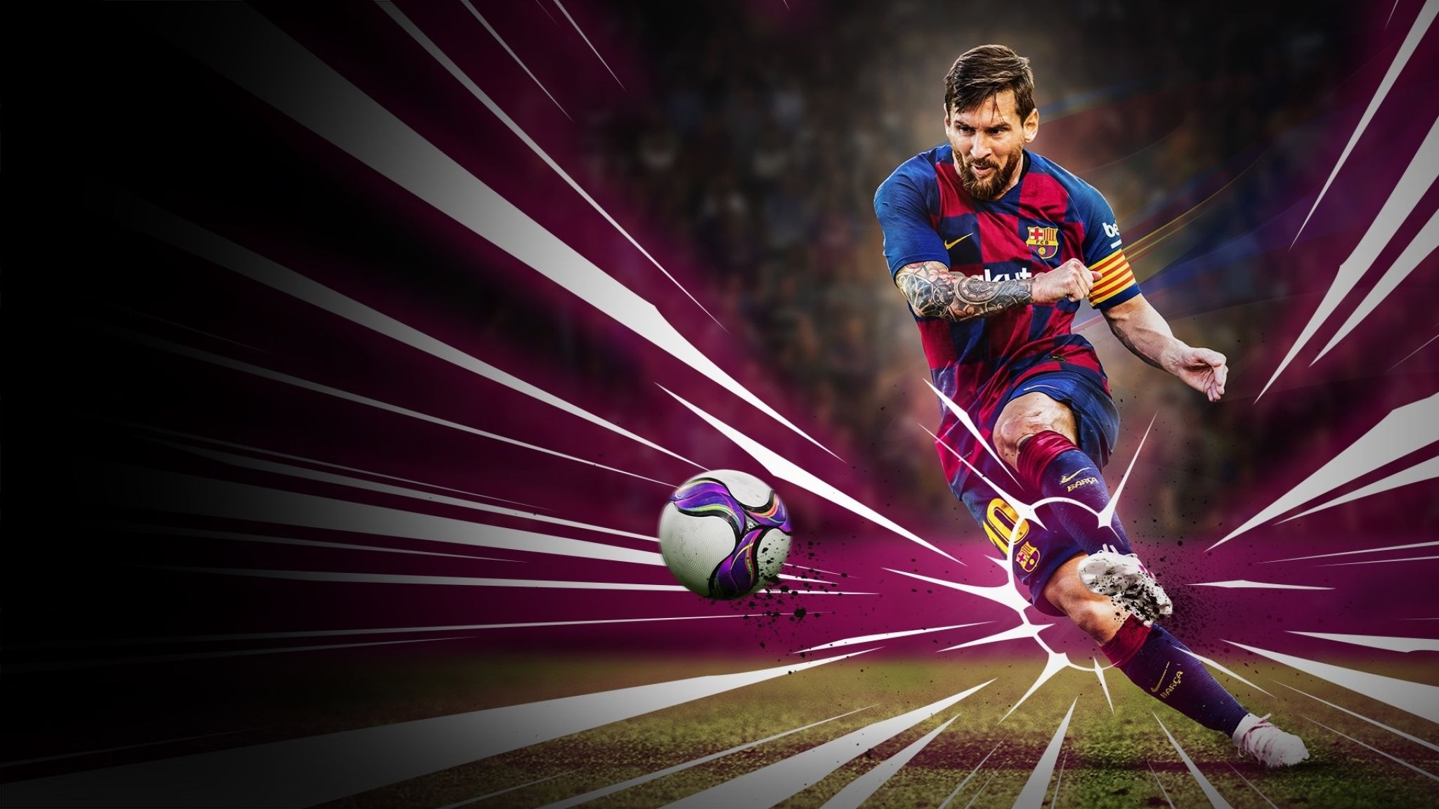 Messi PES calciatore Barcelona, Inter Miami, 2048x1152 2K, Laptop