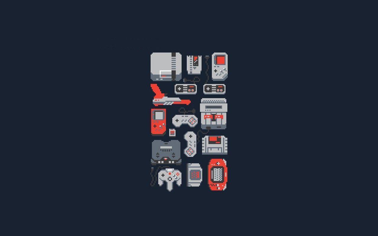 Console retrogaming pixel art, 1280x800 HD, Desktop