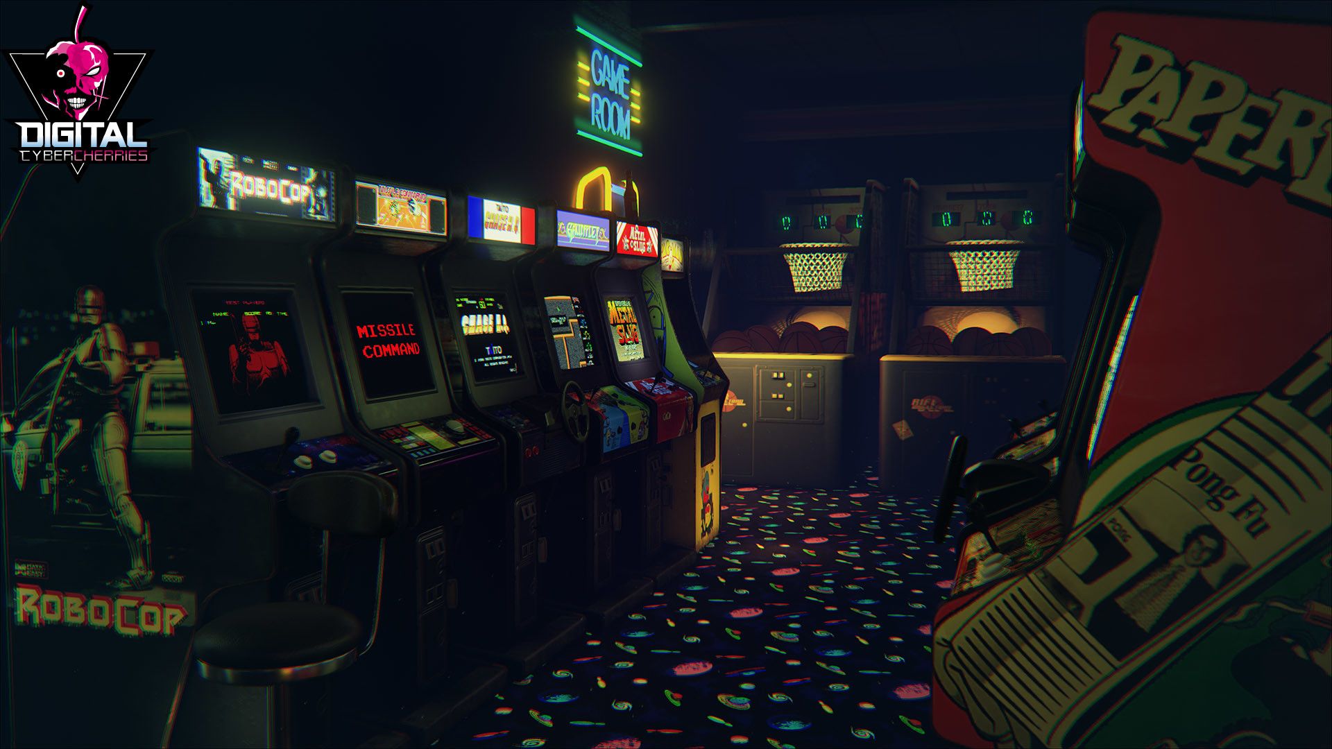 Sala giochi arcade retrò, 1920x1080 1080p, Desktop