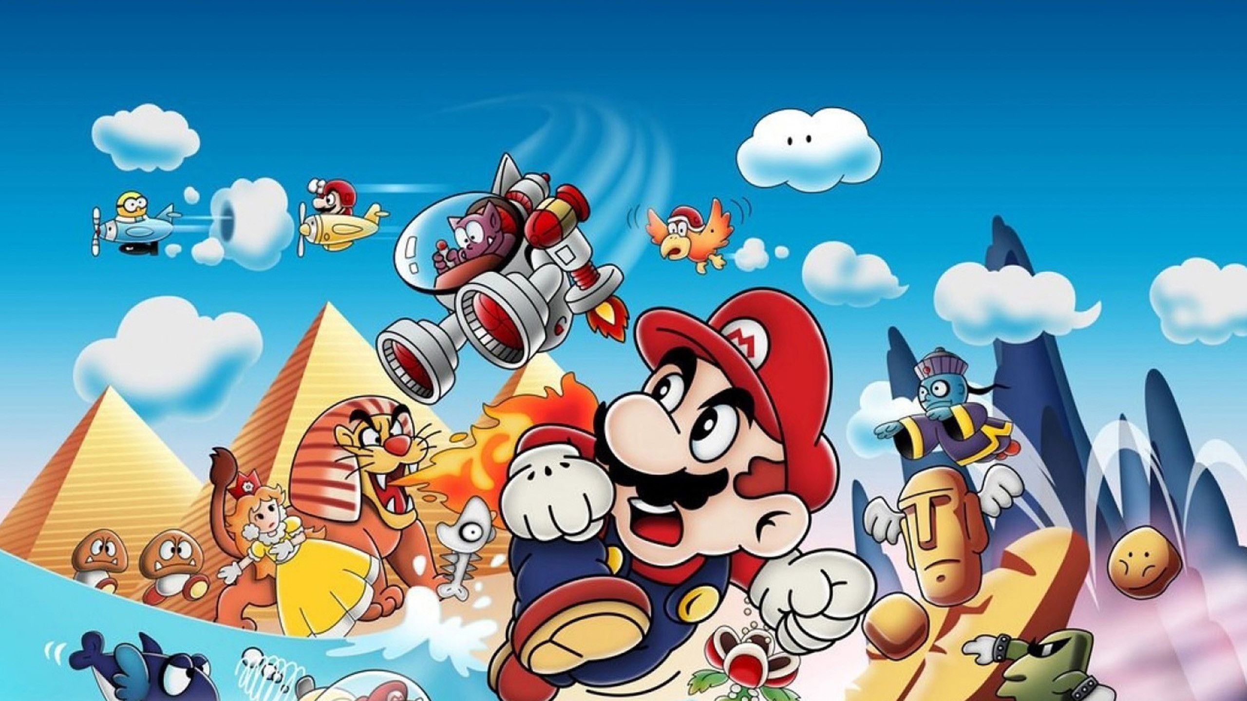 Mario Land personaggi retro, idraulico, 2560x1440 QHD, Laptop