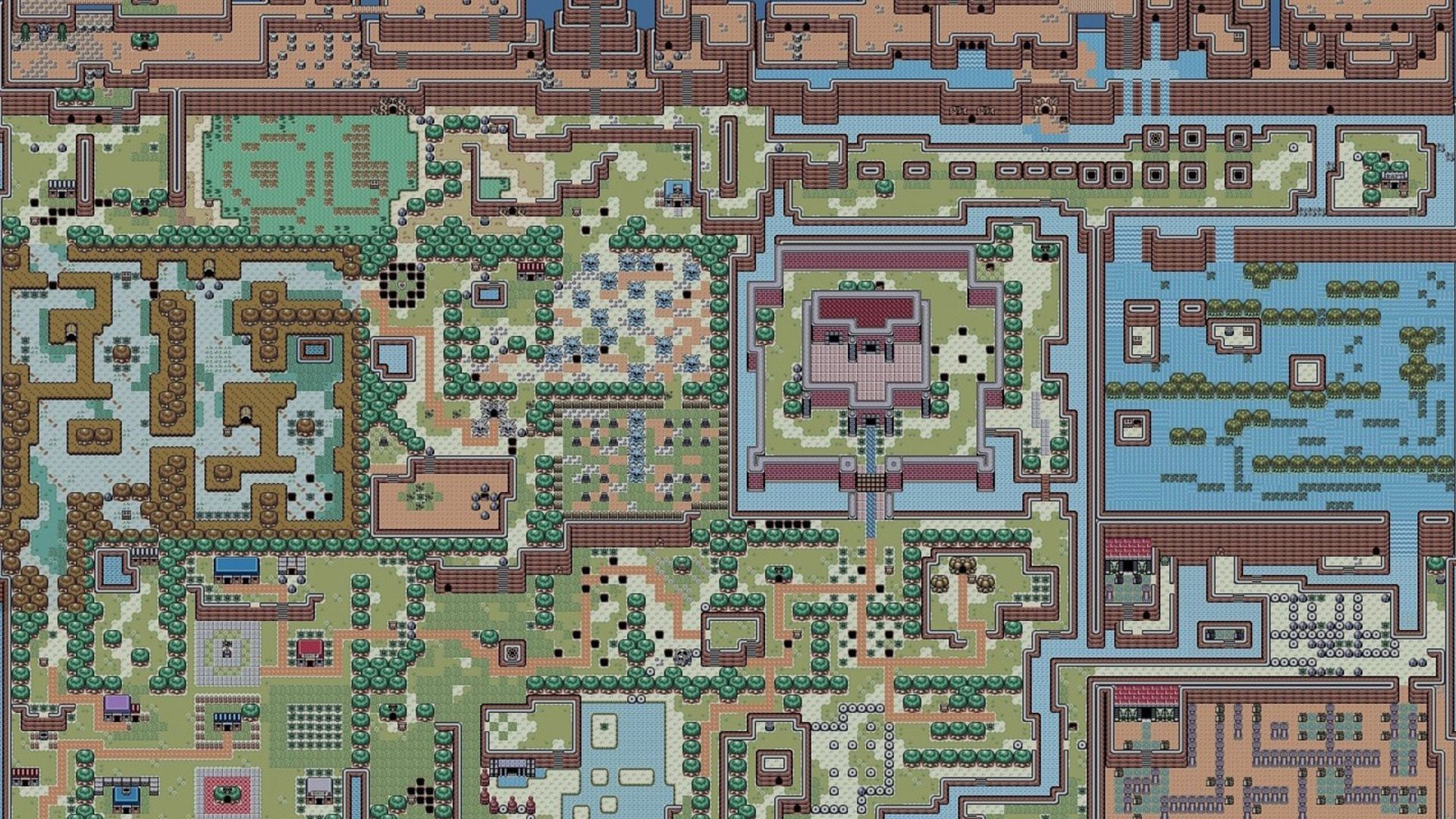 Mappa pixel art Zelda, 1920x1080 Full HD, PC Desktop