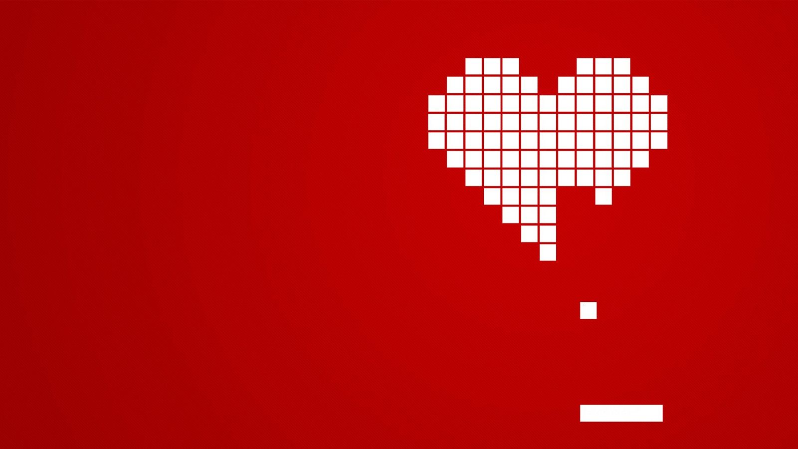 cuore pixel gioco retro, 1600x900 HD Ready, iMac