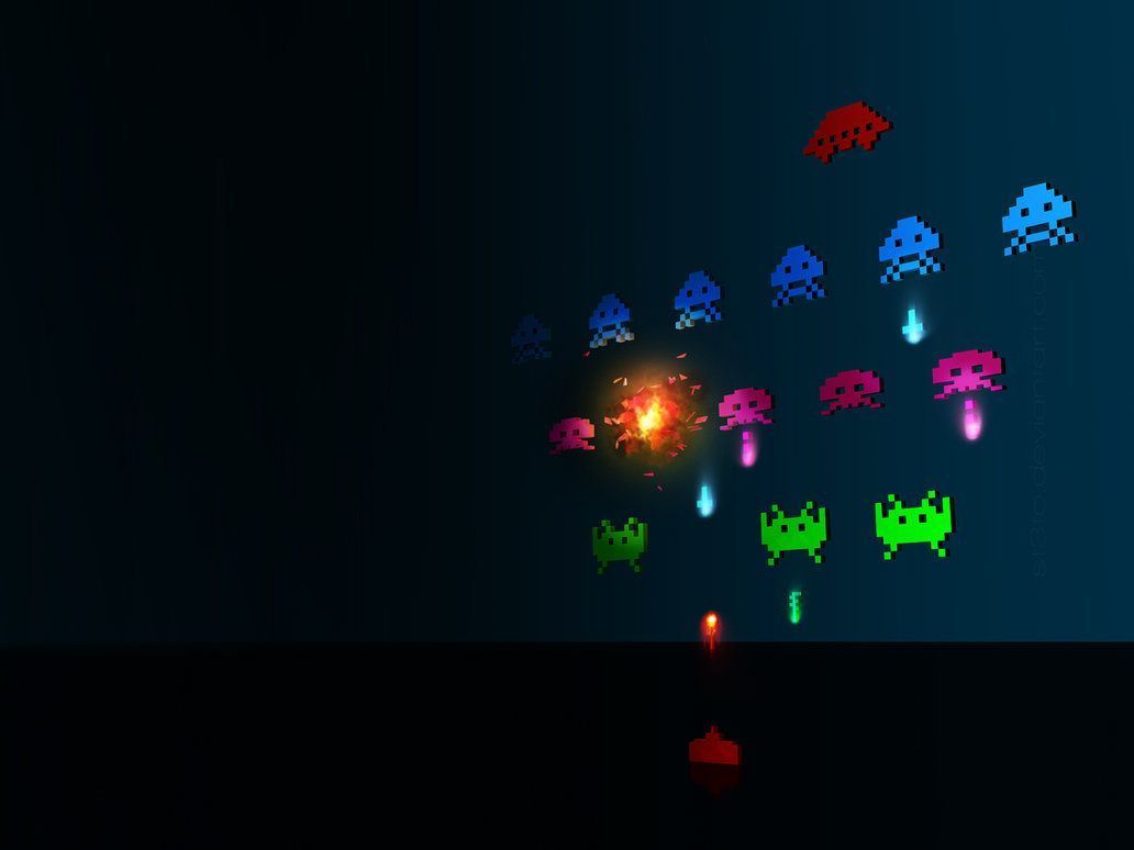 Space Invaders arcade retrò, 1032x774 HD, Desktop