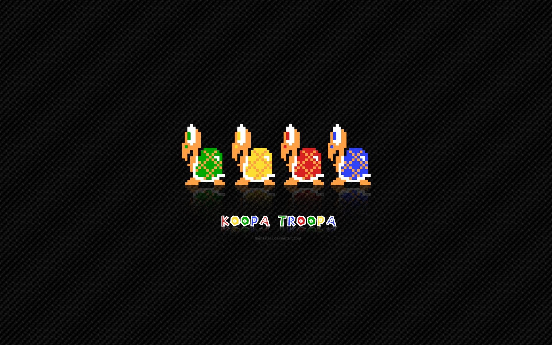 Koopa Troopa pixel art Mario, Nintendo, 1920x1200 Full HD+, Desktop