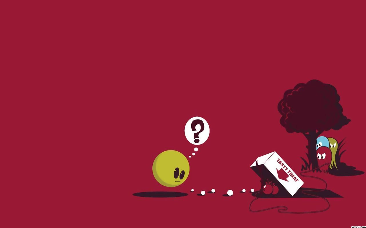Pac-Man rosso con emoji pixel, 1280x800 720p, Laptop