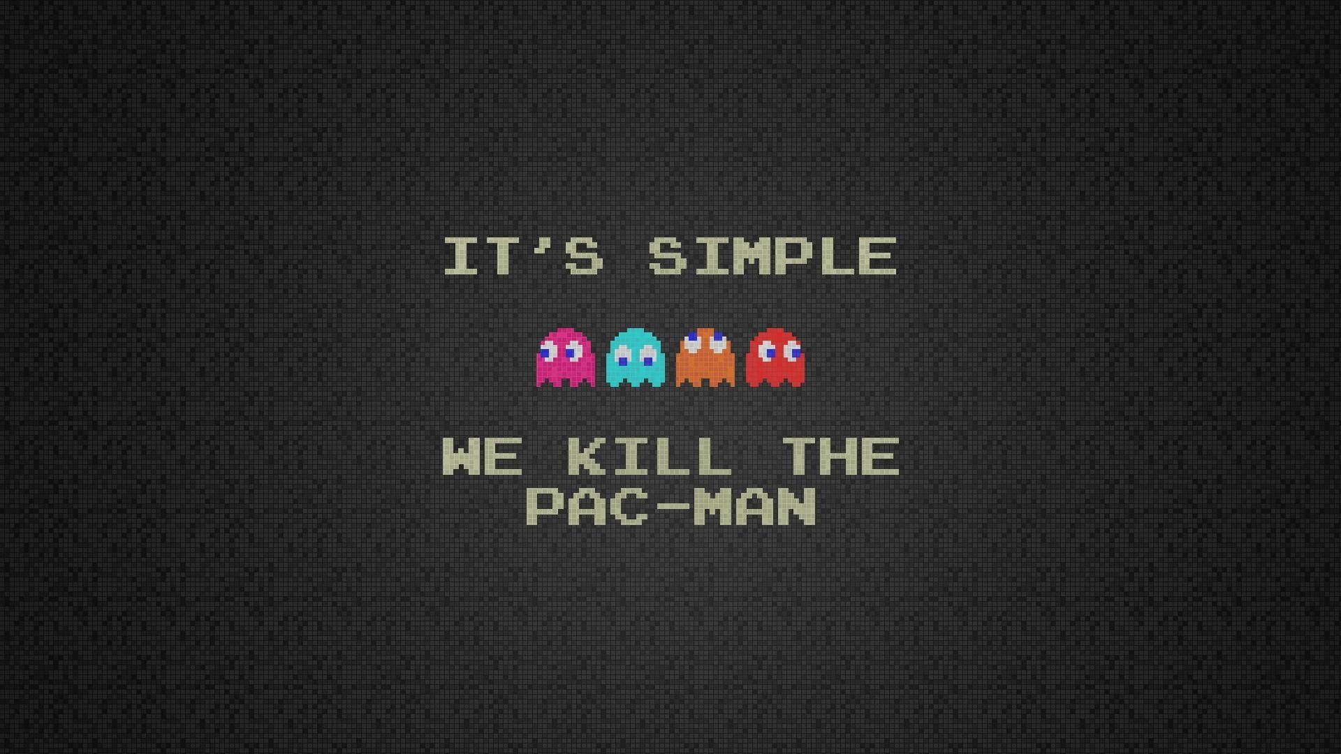 Fantasmi Pac-Man scritta retro, 1920x1080 1080p, PC Desktop