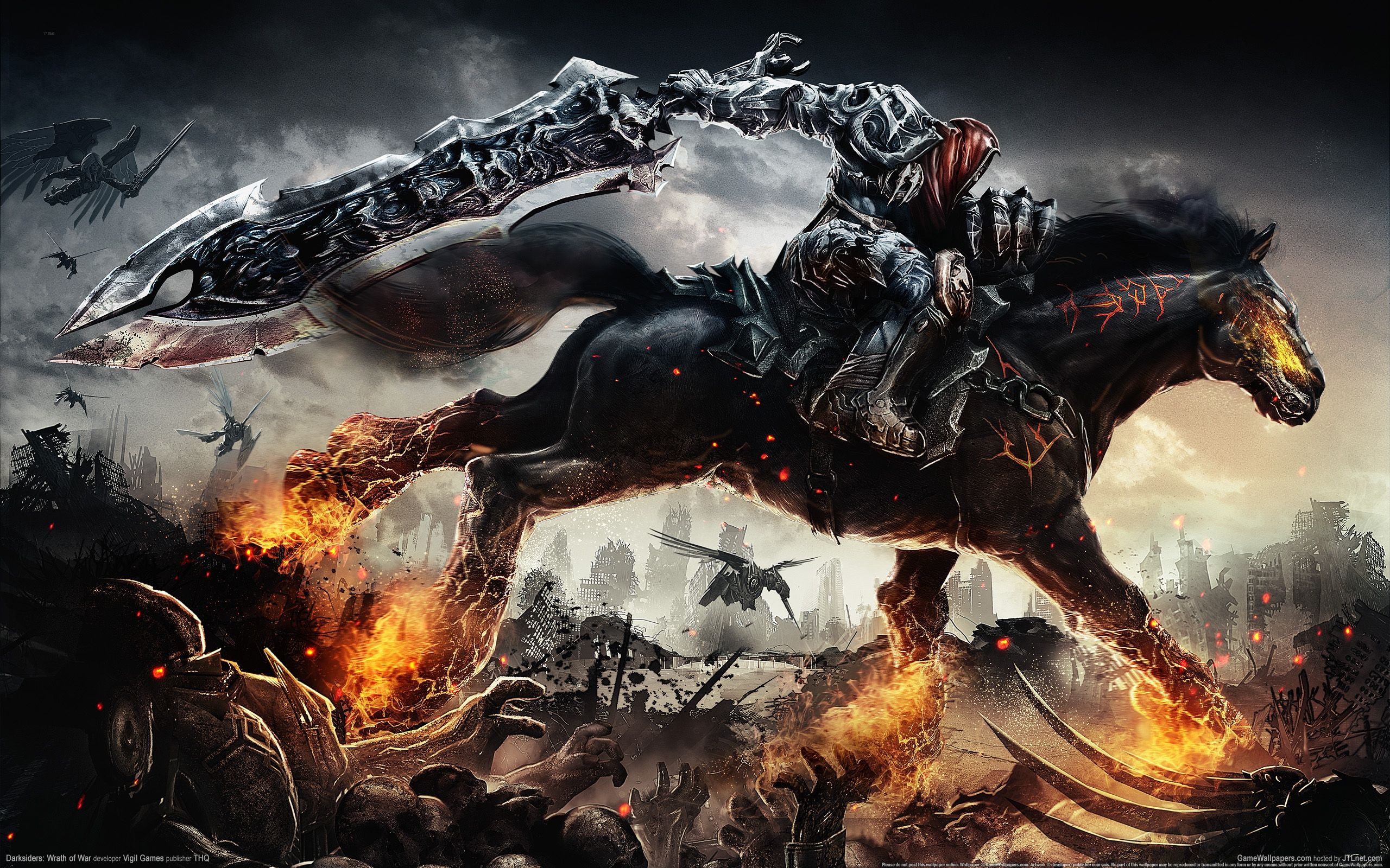 Darksiders War su cavallo infuocato, 2560x1600 2K+, Desktop