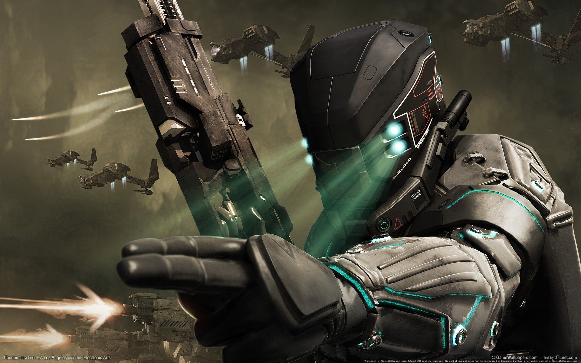 Soldato futuristico con arma, 1920x1200 WUXGA, PC Desktop
