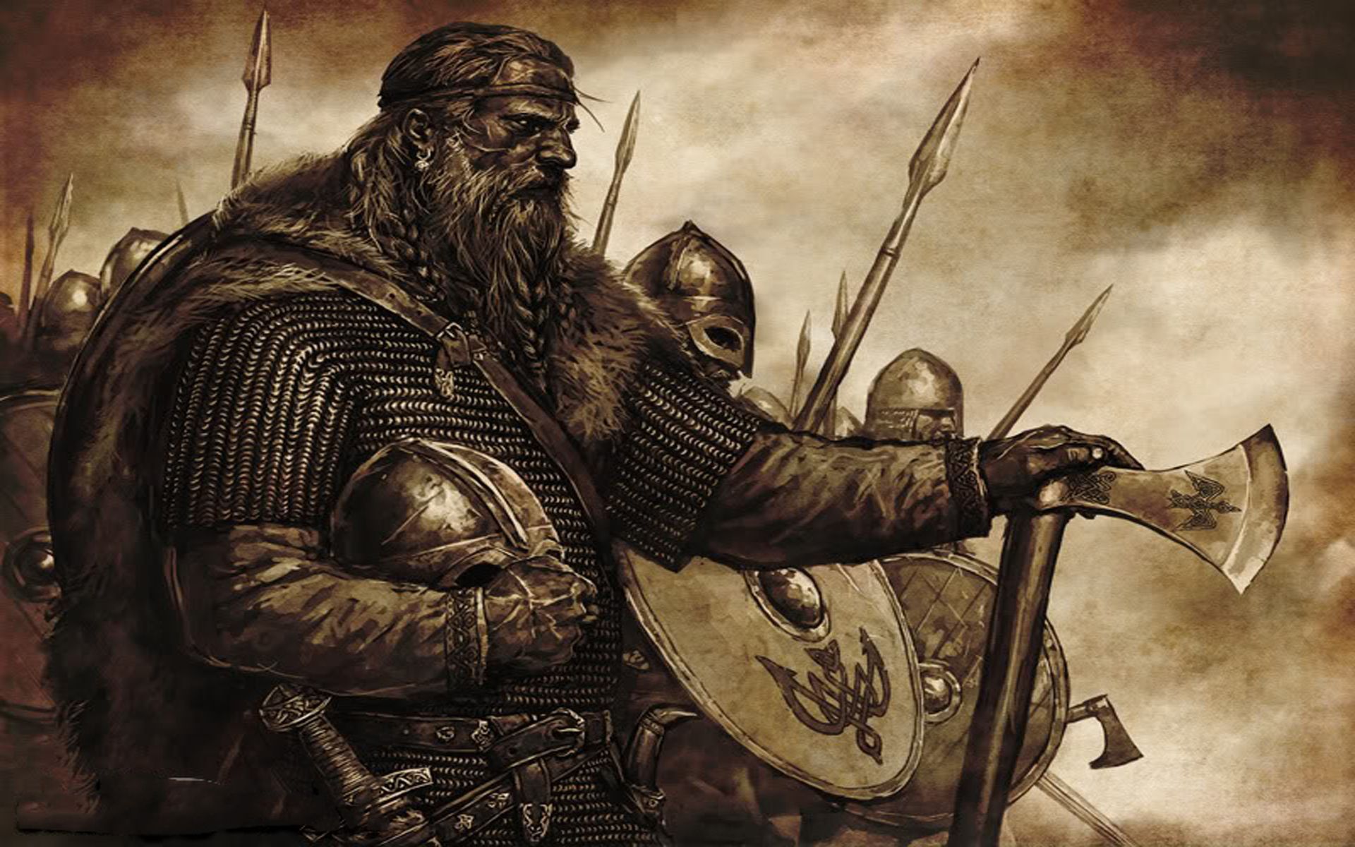 Guerriero vichingo con ascia, 1920x1200 WUXGA, Desktop