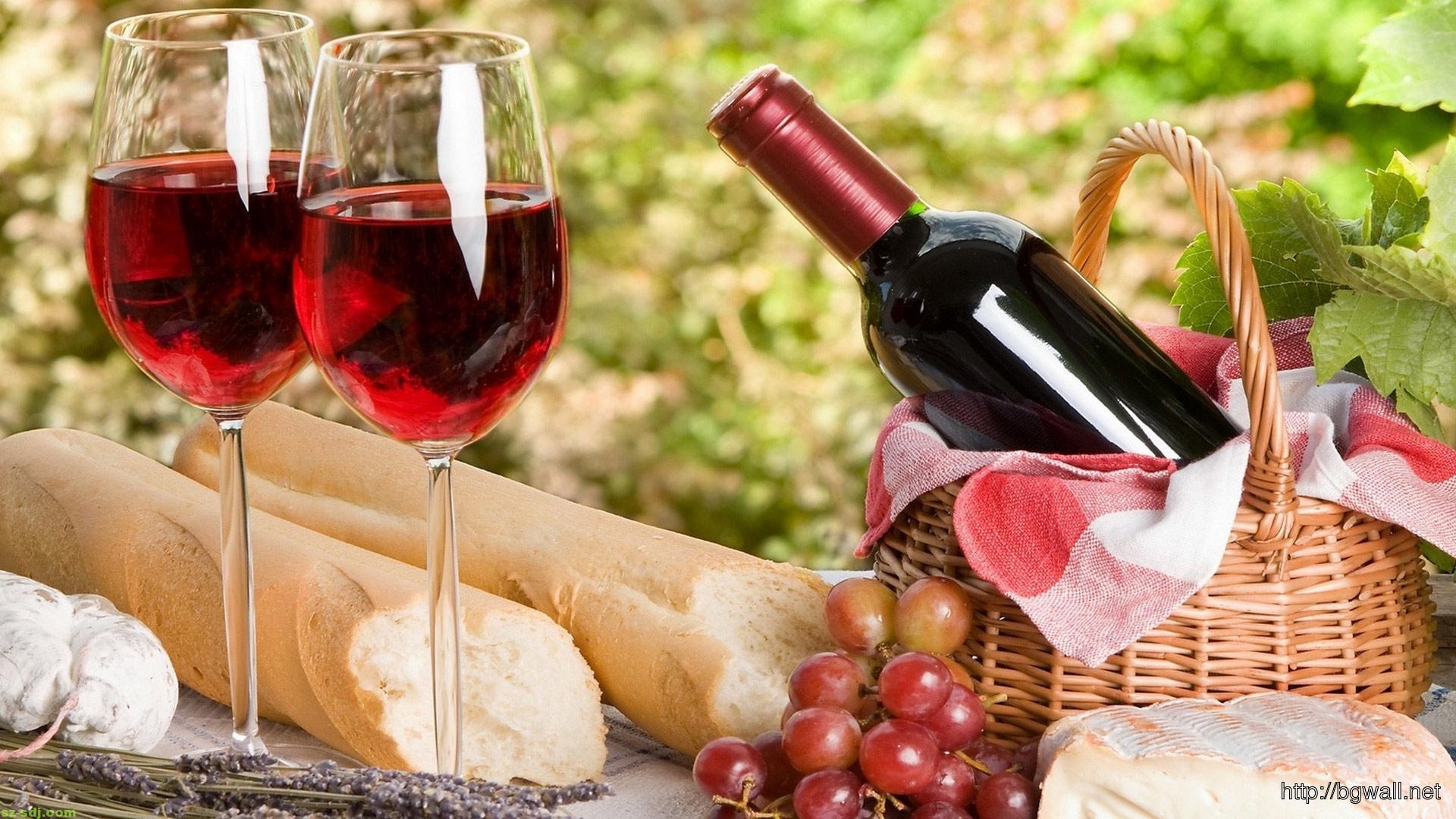 Bicchieri vino, pane, uva, 1920x1080 1080p, Laptop
