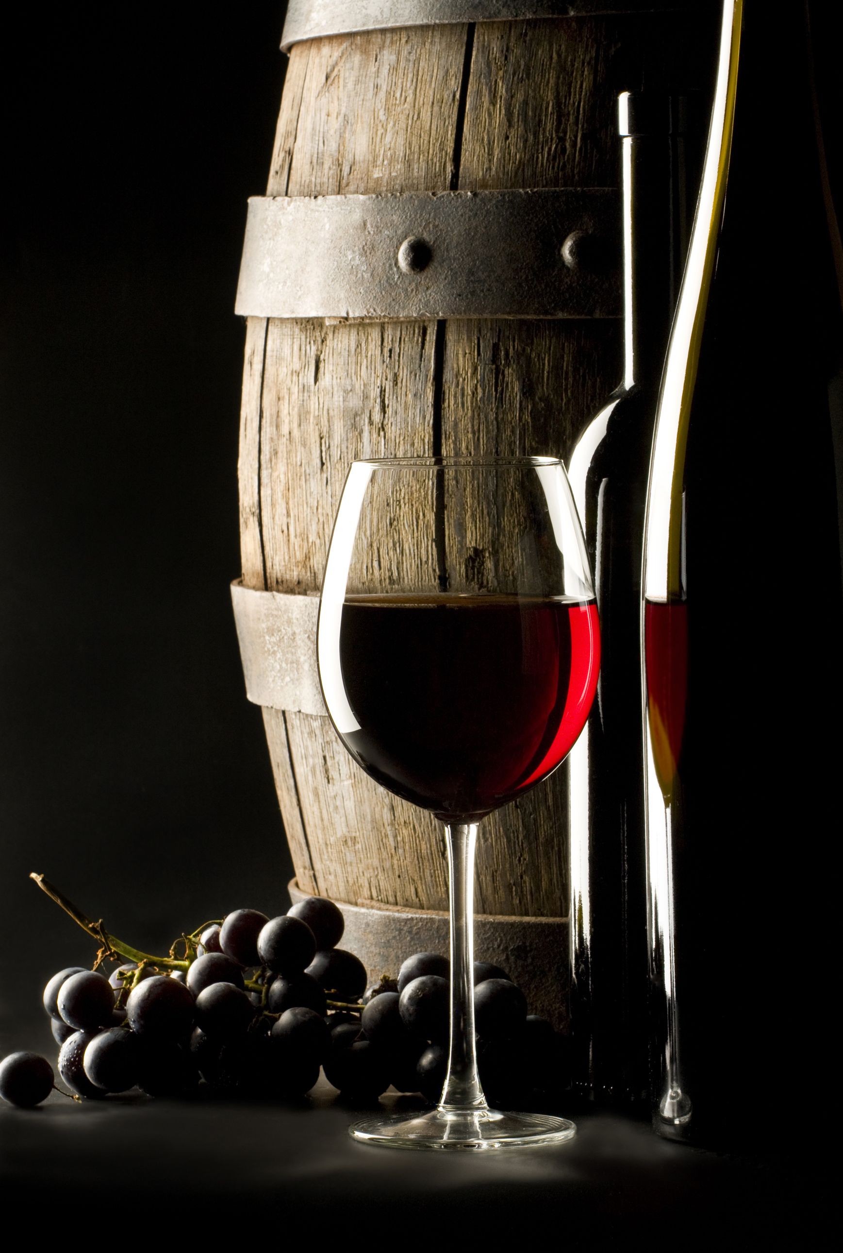 Bicchiere vino rosso e botte, 1737x2580 Verticale, Mobile