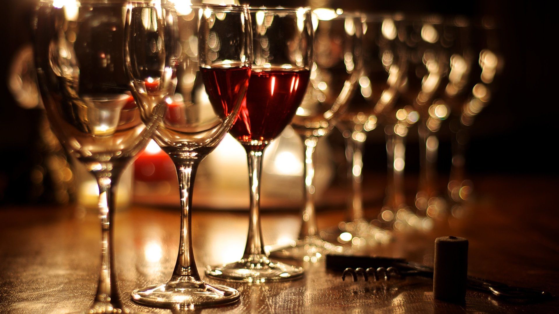 Bicchieri di vino in fila, 1920x1080 Full HD, Laptop