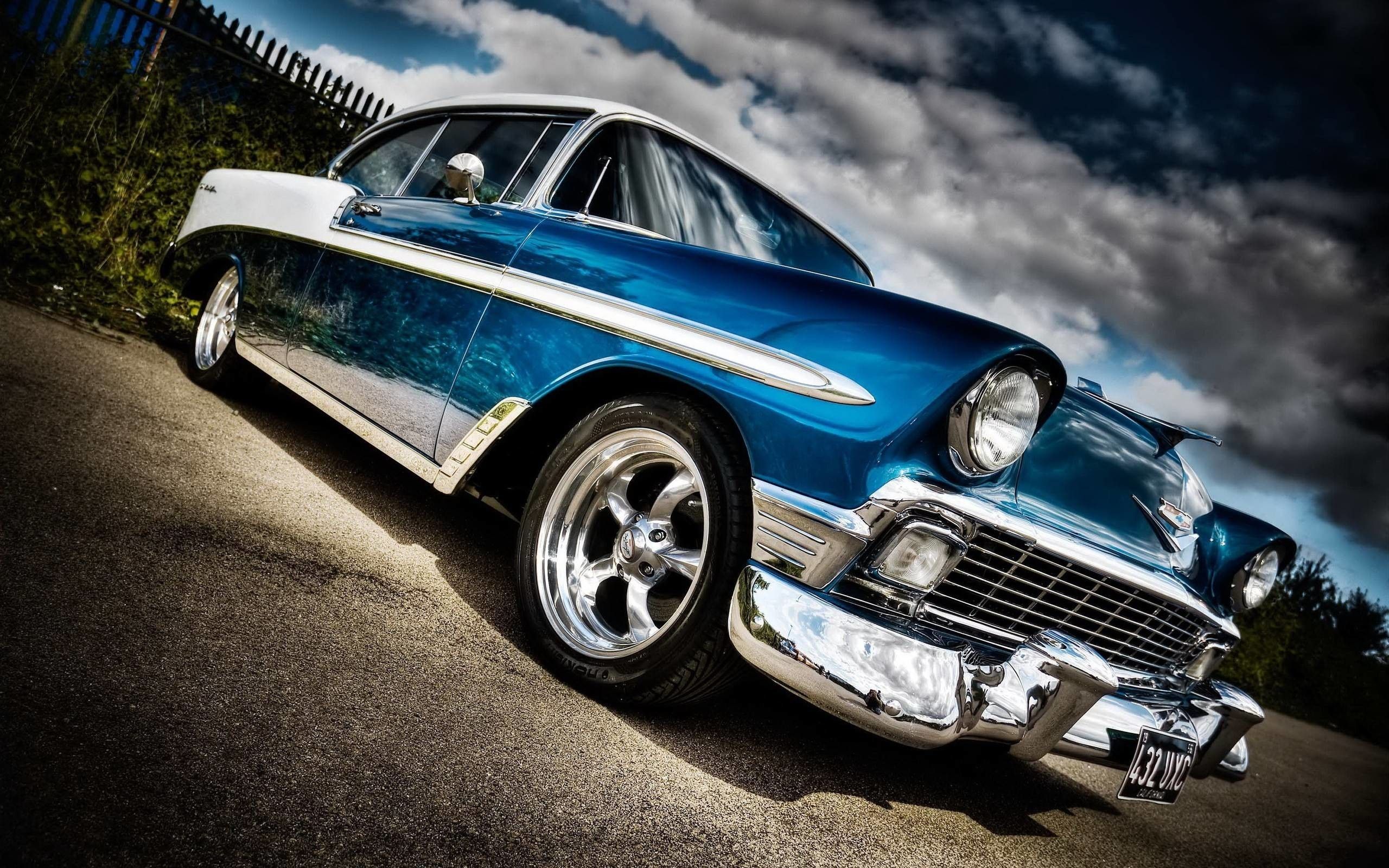 Auto vintage blu classica, 2560x1600 WQXGA, PC Desktop