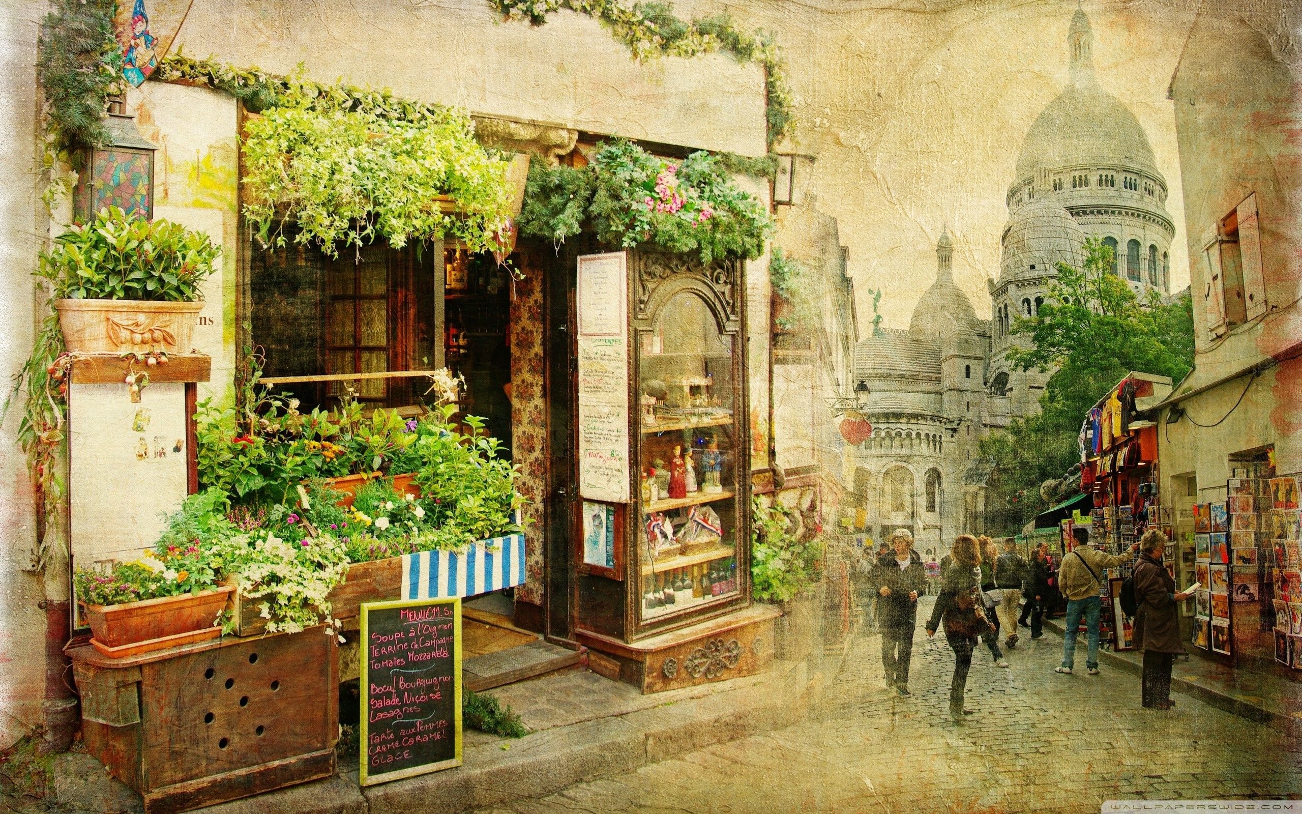 Montmartre Parigi vintage, 2560x1600 WQXGA, Desktop