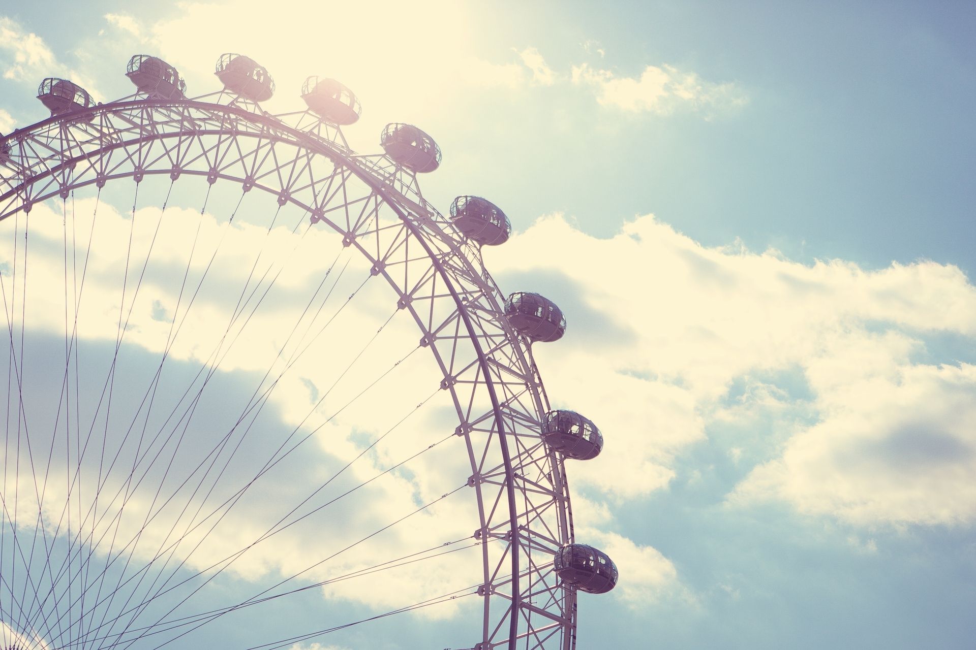 Ruota panoramica London Eye vintage, 1920x1280 Full HD+, PC Desktop