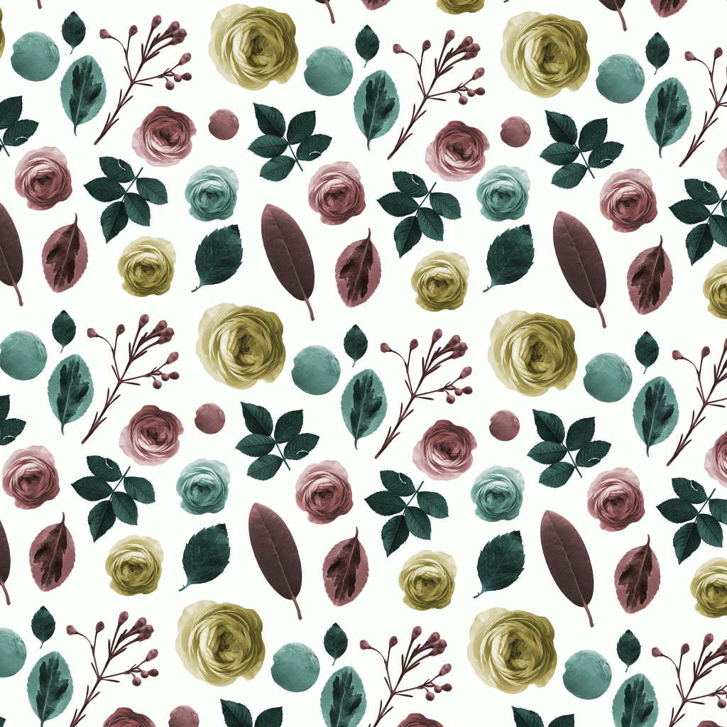 Pattern floreale vintage rose, 1024x1024 HD, PC Desktop
