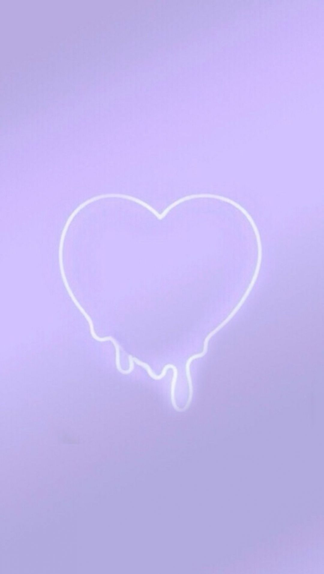 Cuore luminoso viola pastello, 1080x1916 Full HD Verticale, iPhone