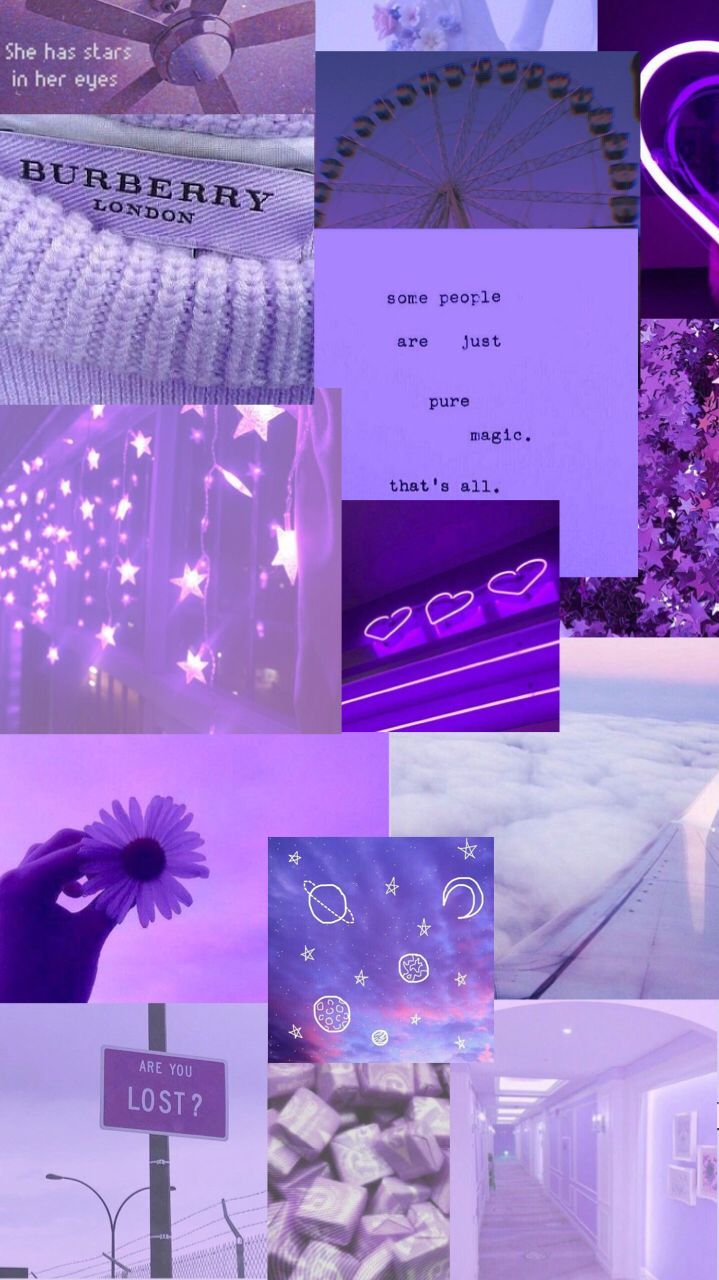 Collage estetico viola aesthetic, 719x1280 Verticale, POCO