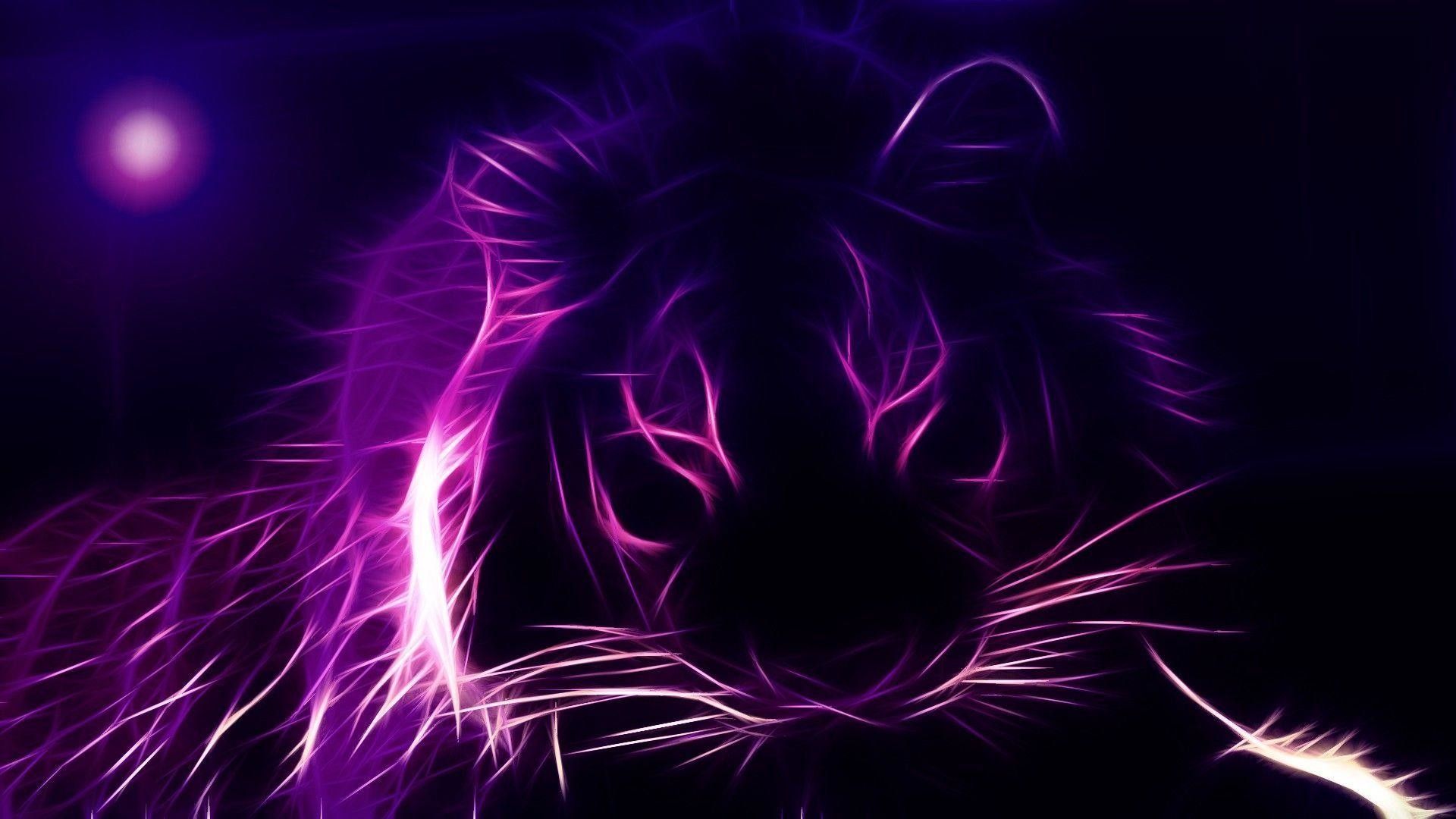 Leone fractal viola luminoso, 1920x1080 1080p, Monitor Gaming