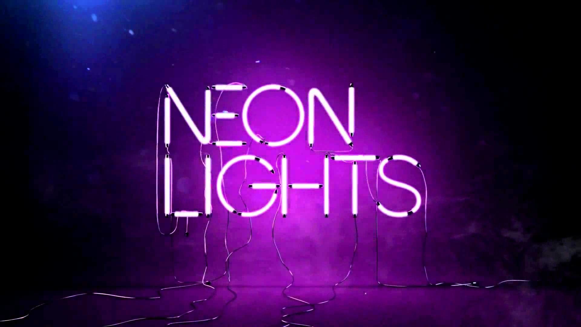 Scritta Neon Lights viola, 1920x1080 Full HD 1080p, PC