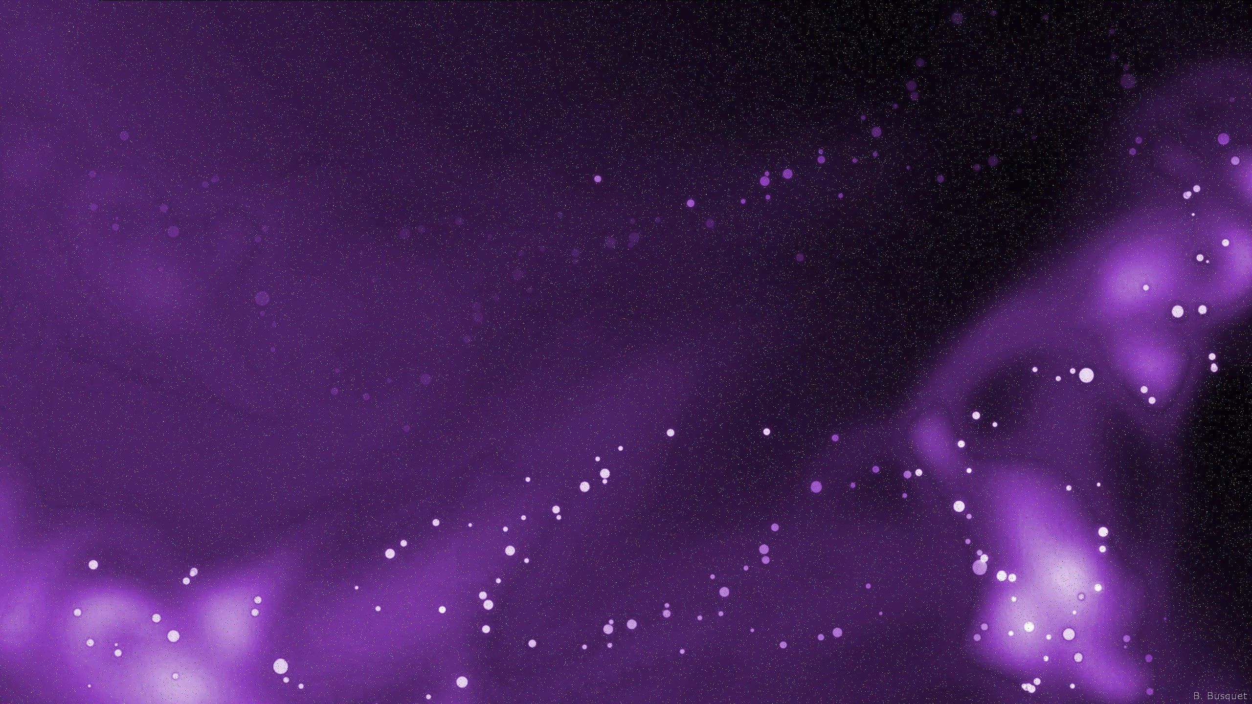 Nebulosa astratta viola con particelle, 2560x1440 2K, PC Desktop
