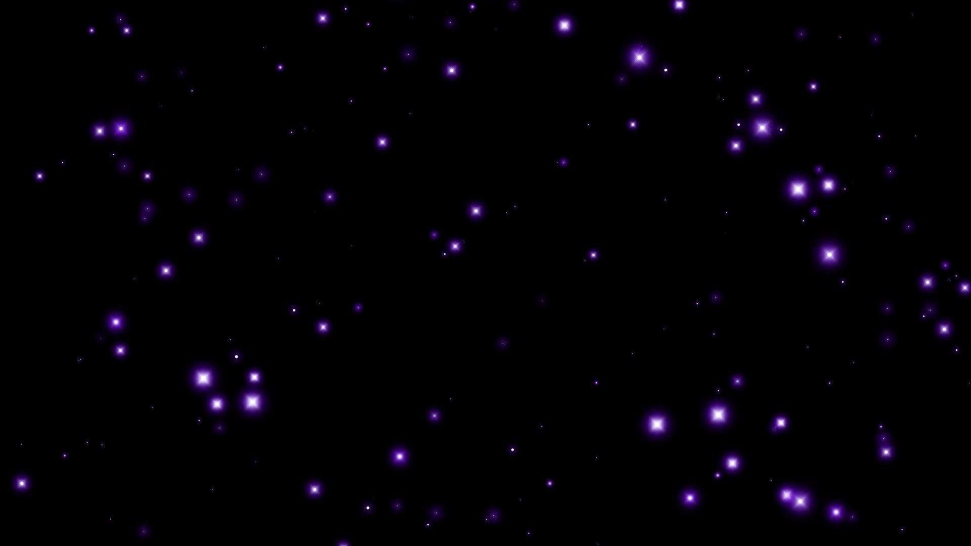 Stelle viola su nero, 1920x1080 Full HD, Desktop