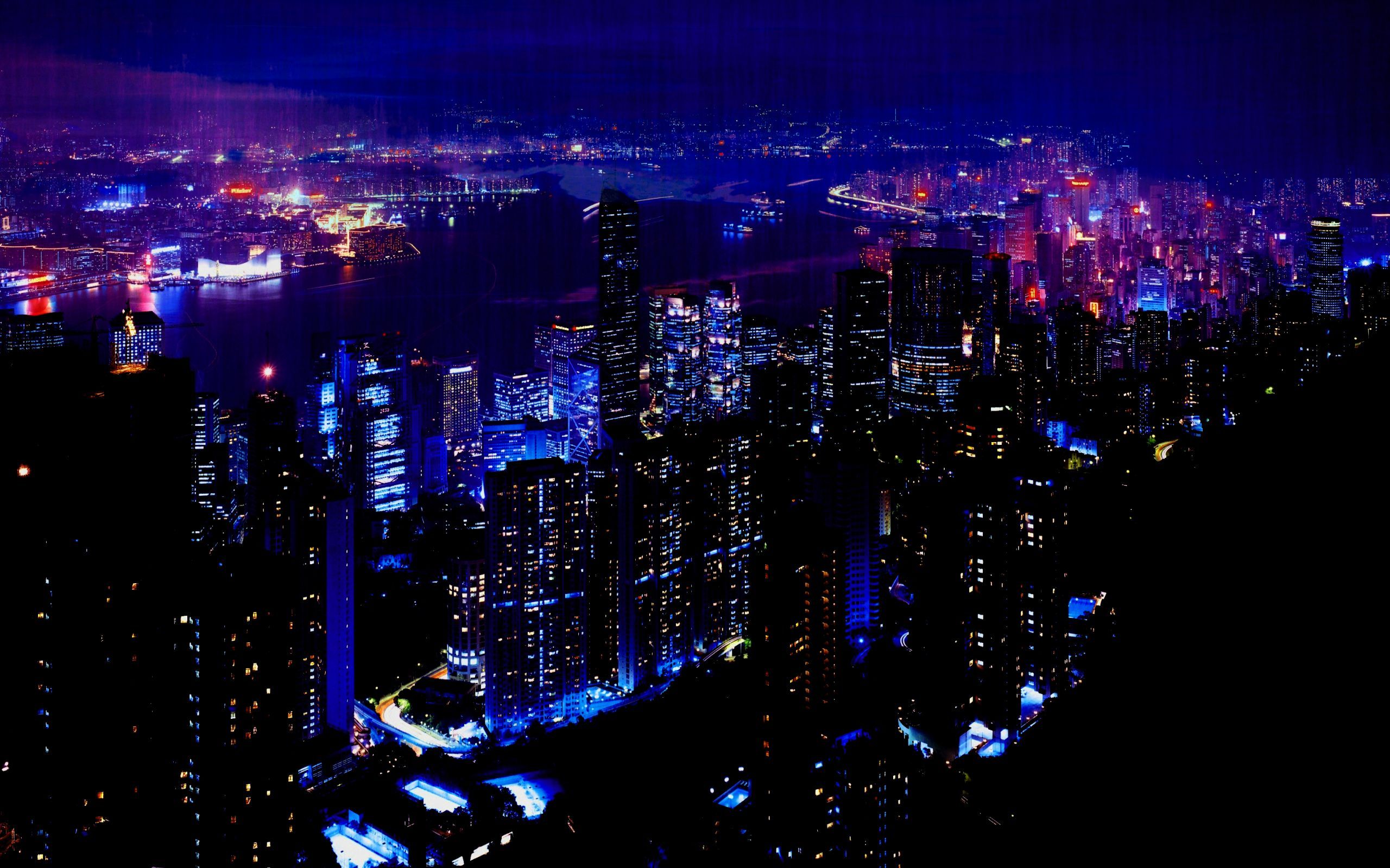 Città notturna vista panoramica, 2560x1600 2K+, Desktop