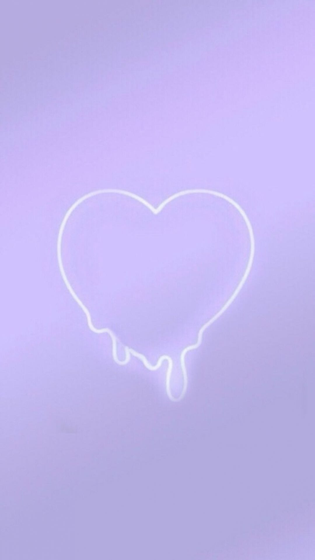 Cuore sciolto viola pastello, 1080x1916 Verticale, Mobile