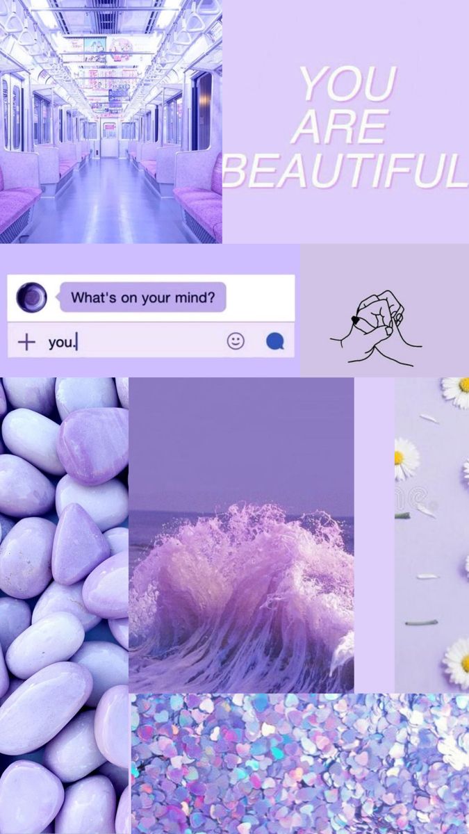 Collage estetico viola pastello, 675x1200 Full HD Verticale, Google Pixel