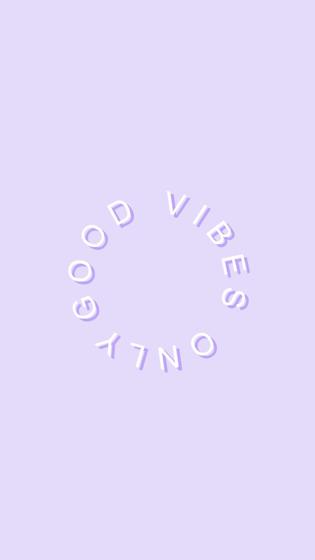 Testo Good Vibes Only viola, 1080x1920 Verticale, Telefono