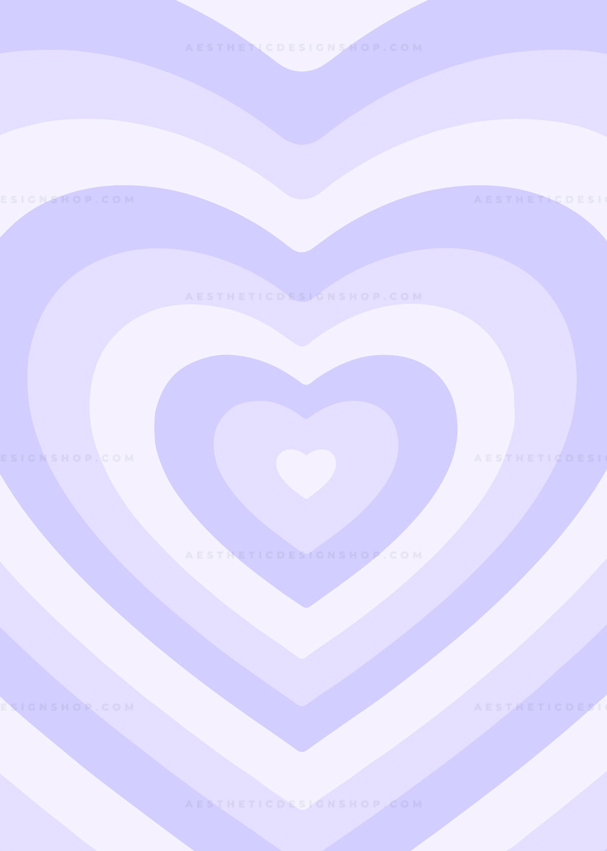Cuori concentrici viola pastello, 1200x1681 Verticale, OnePlus