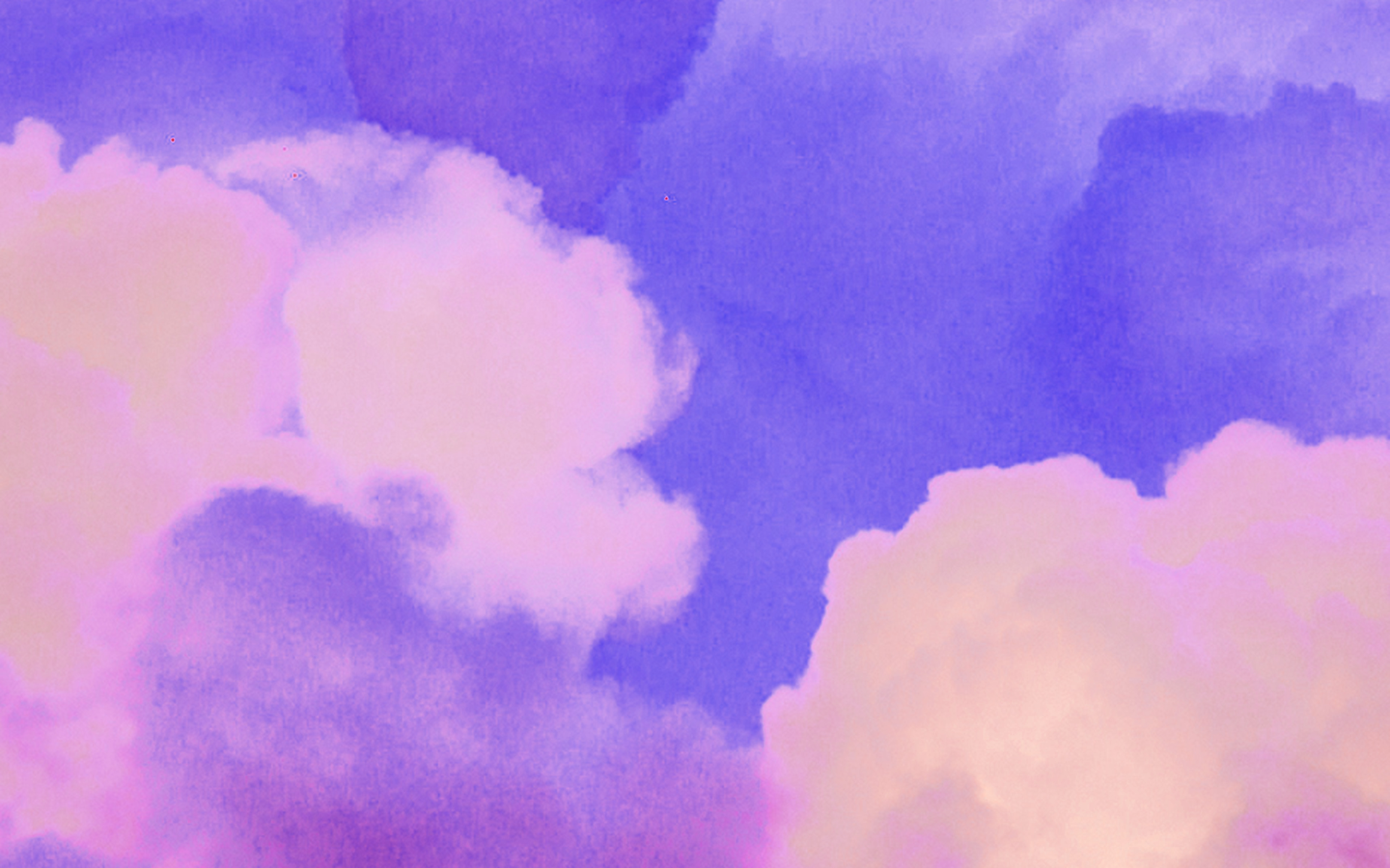 Nuvole viola pastello acquerello, 3840x2400 UHD, PC 4K