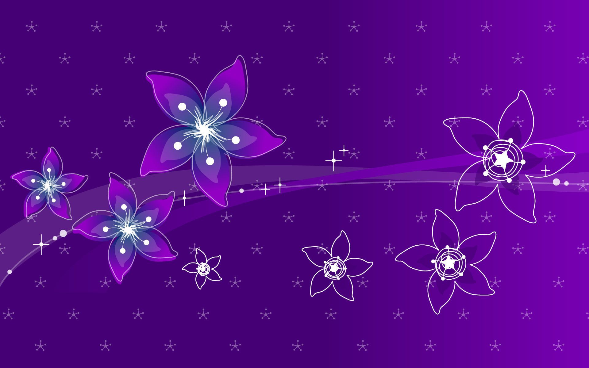 Fiori viola astratti stelle, 1920x1200 Full HD+, Desktop