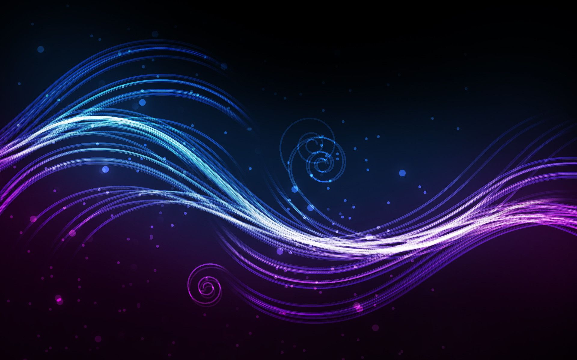 Onde luminose astratte viola blu, 1920x1200 WUXGA, PC
