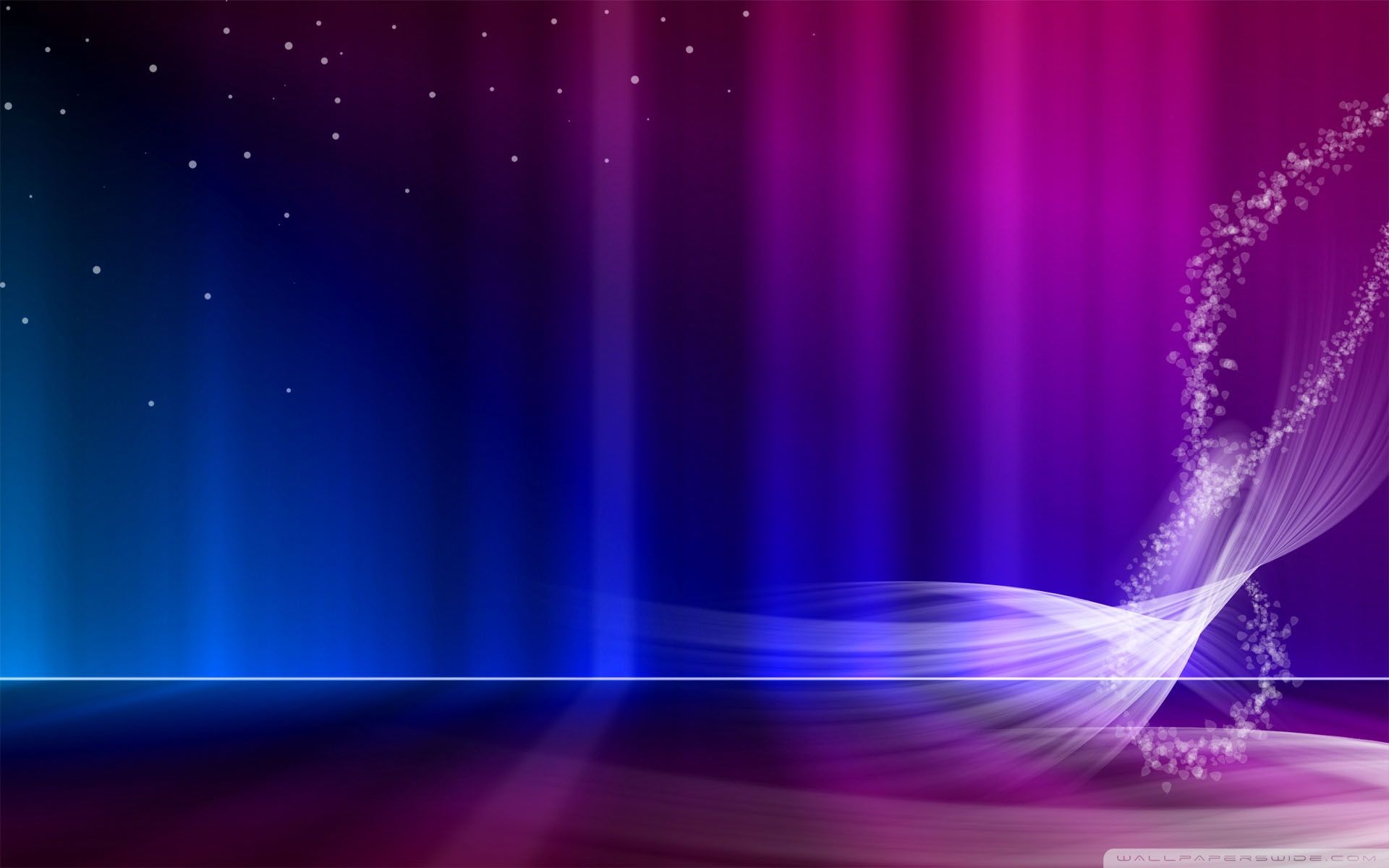 Onde luminose astratte viola-blu, 1920x1200 WUXGA, Monitor Gaming