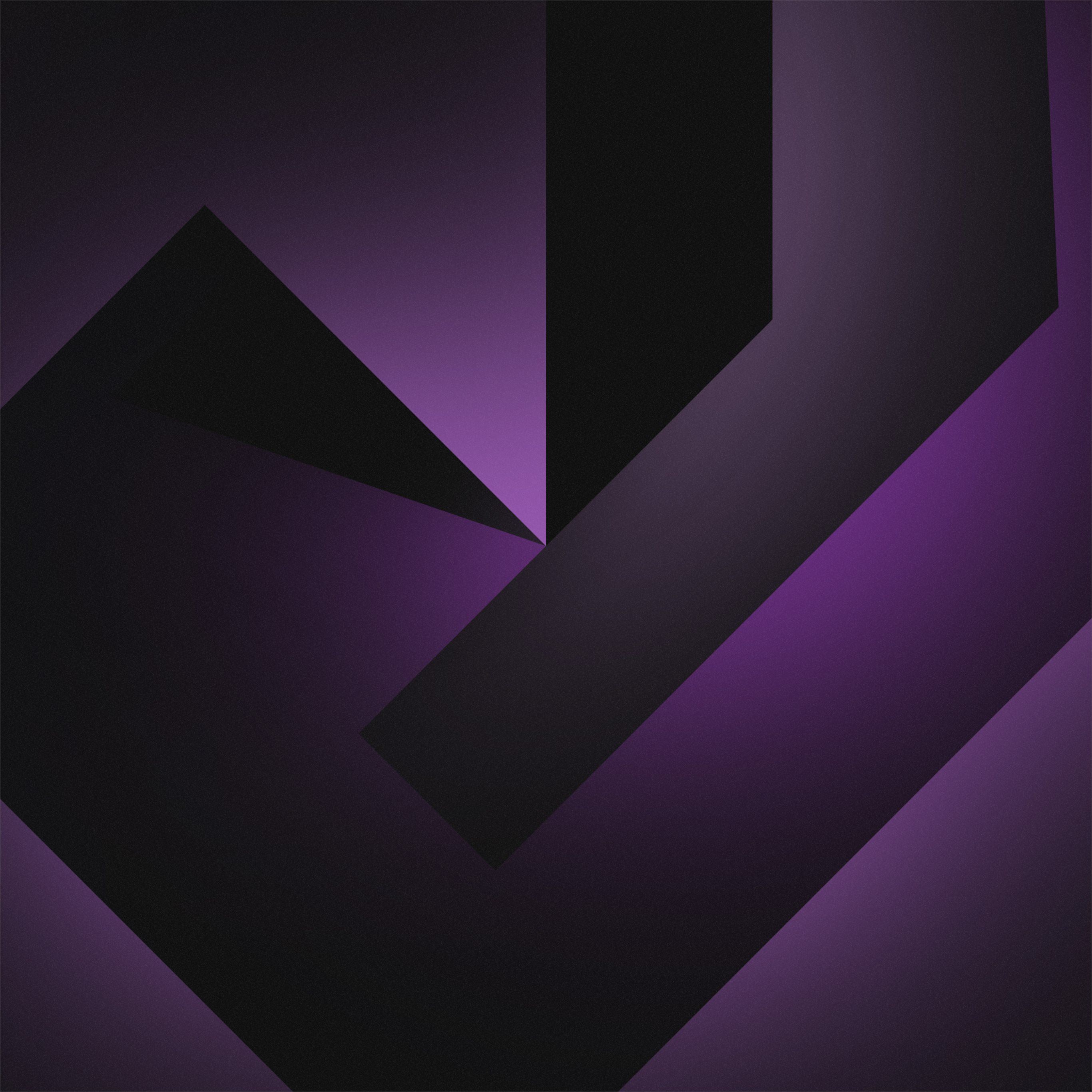 Forme geometriche astratte viola scuro, 2732x2732 2K, Desktop