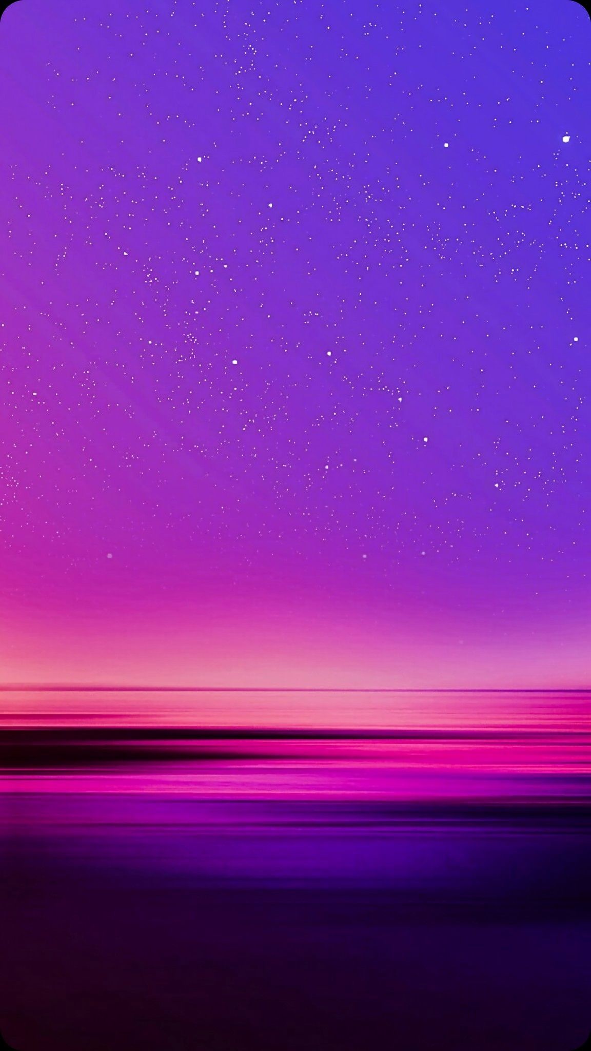 Cielo stellato viola tramonto, 1152x2048 Full HD Verticale, Smartphone